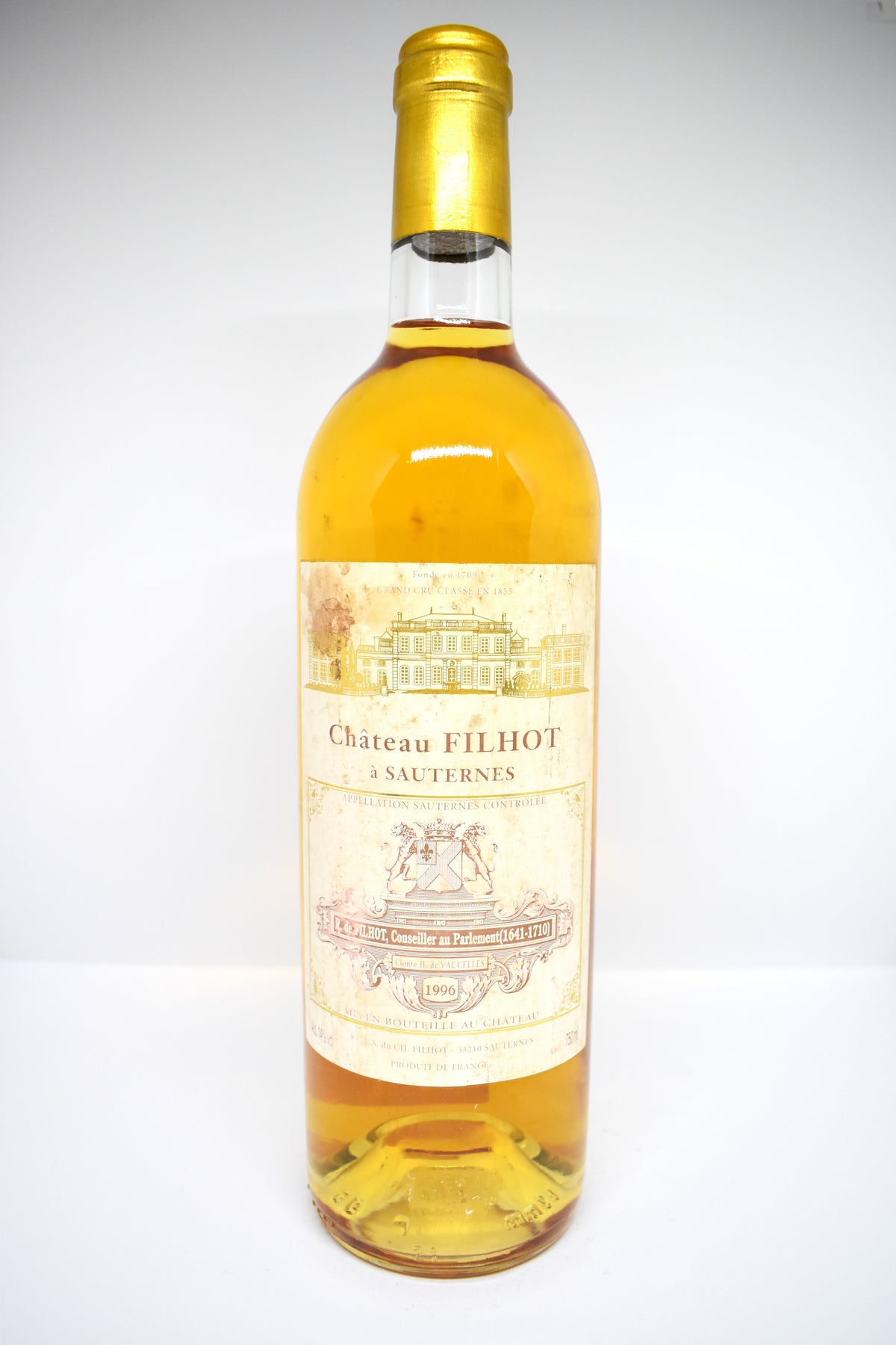 Quel vin doux ou liquoreux d'exception offrir pour célébrer le millésime 1996 ? Château Filhot Sauternes