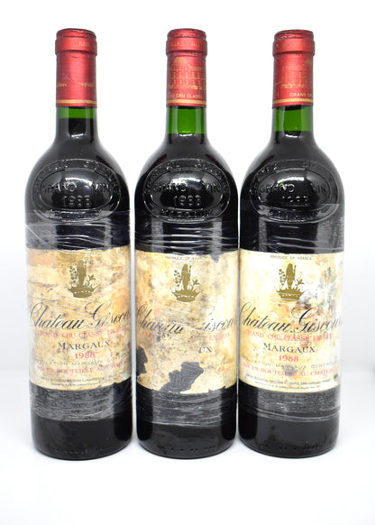 Château Giscours 1988 - Vue rapprochée du goulot et de la capsule d'origine