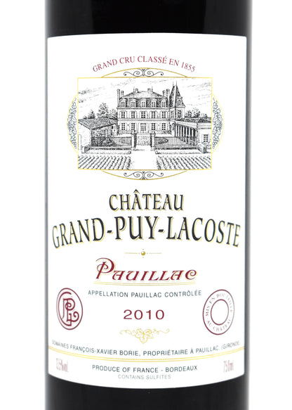 Quel vin de 2010 acheter pour un grand dîner ? Commander Grand-Puy-Lacoste
