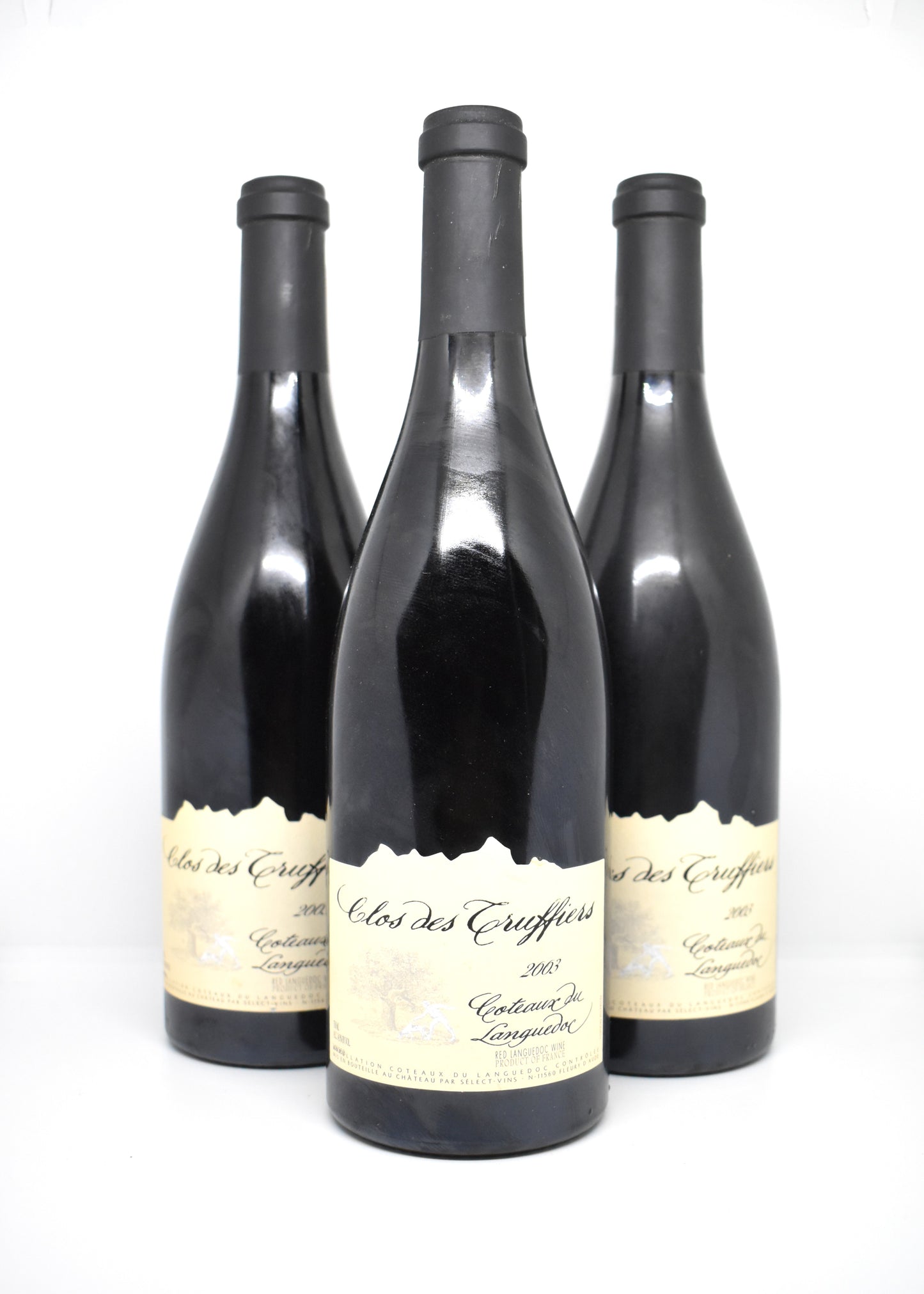Clos des Truffiers 2003 - Vue rapprochée du goulot et de la capsule d'origine