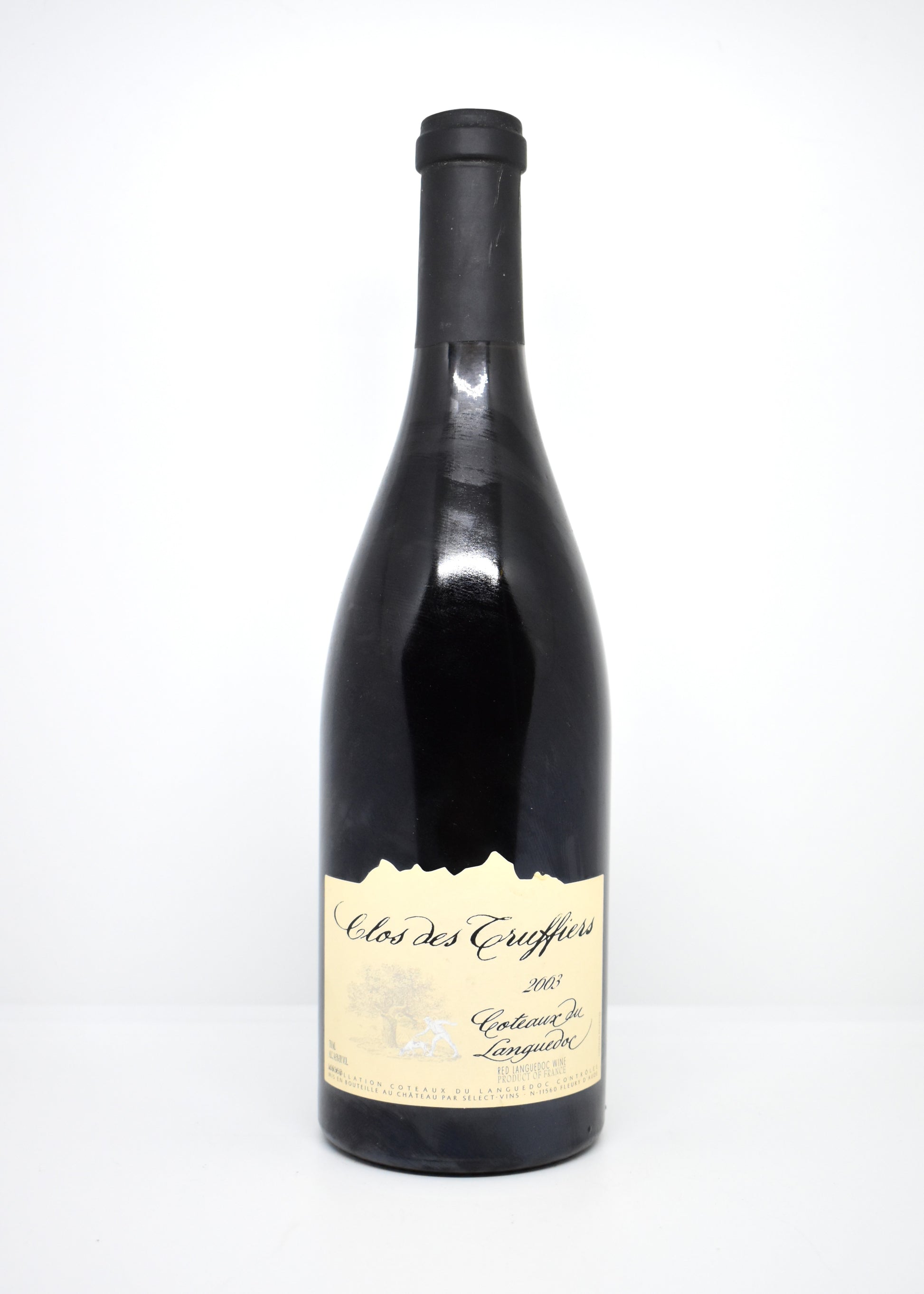 Clos des Truffiers 2003 - Preuve d'authenticité de l'étiquette et du niveau