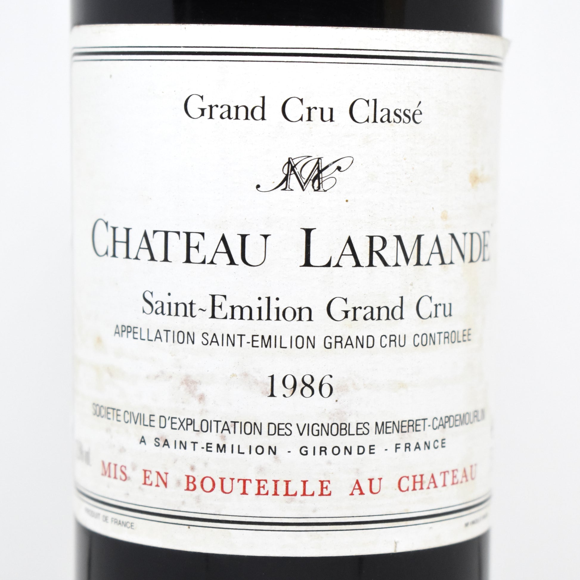 Acheter bouteille de vin de 1986 à petit prx