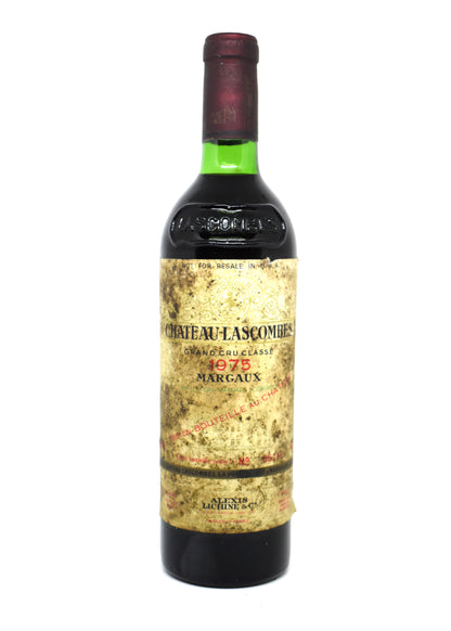 1975 vintage Bordeaux wine for sale rare Chateau Lascombes Margaux engraved bottle