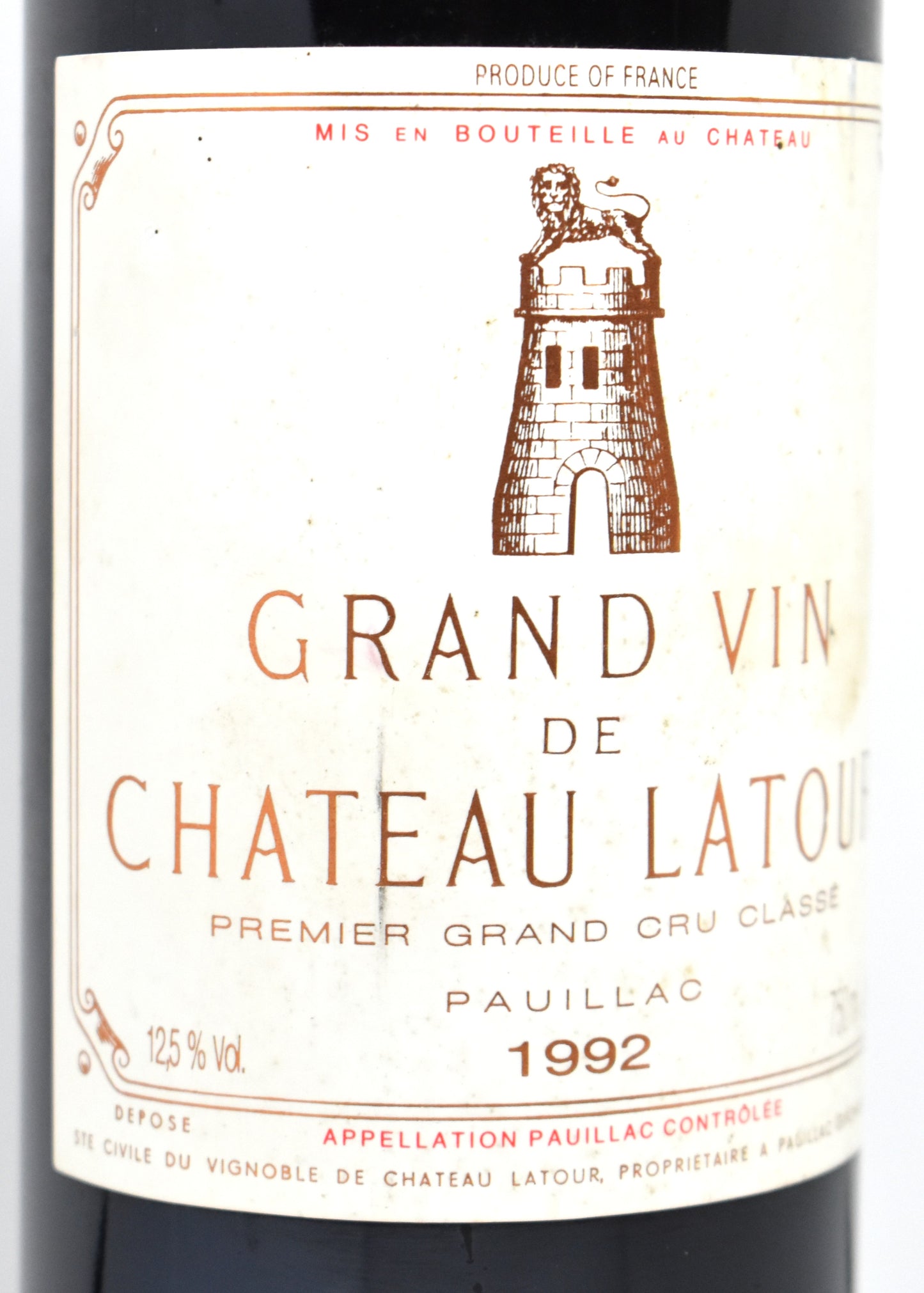 Château Latour 1992 au meilleur prix boutique de vin de collection en ligne Suisse