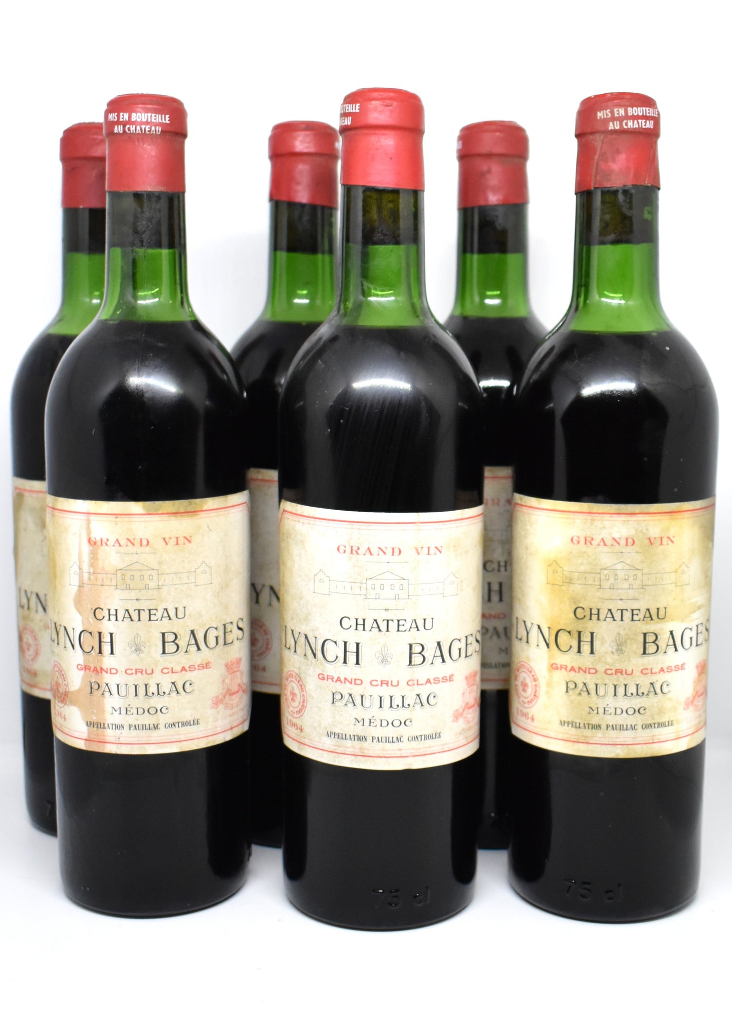 Coiffe d epoque et bouchon intact acheter une bouteille de Chateau Lynch Bages 1964