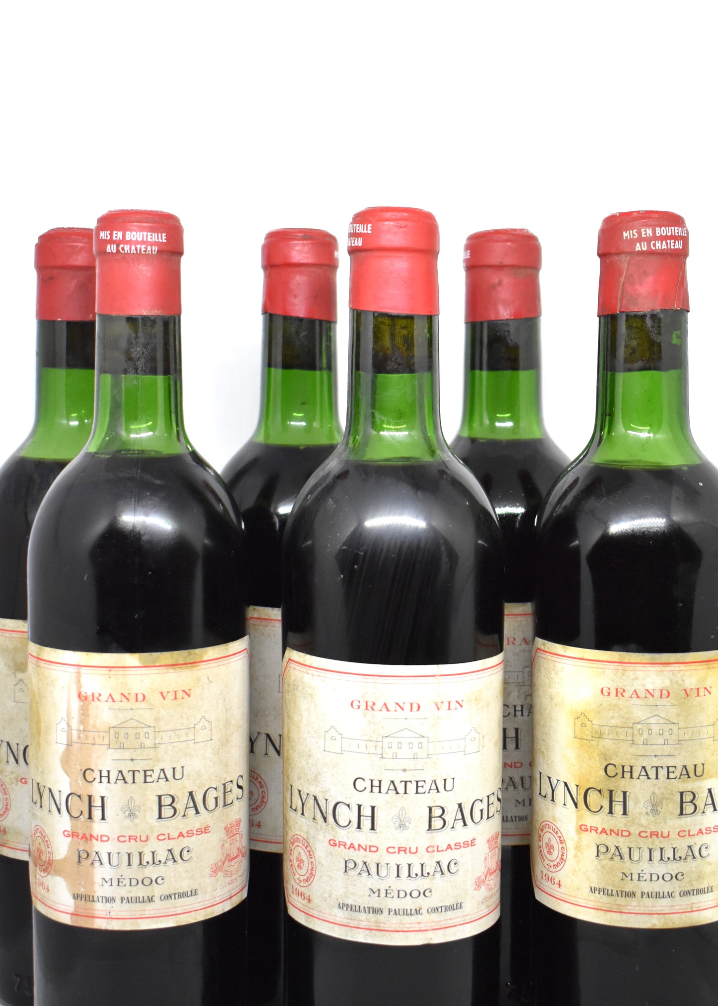 Original vintage foil capsule detail buy a bottle of Chateau Lynch Bages 1964
