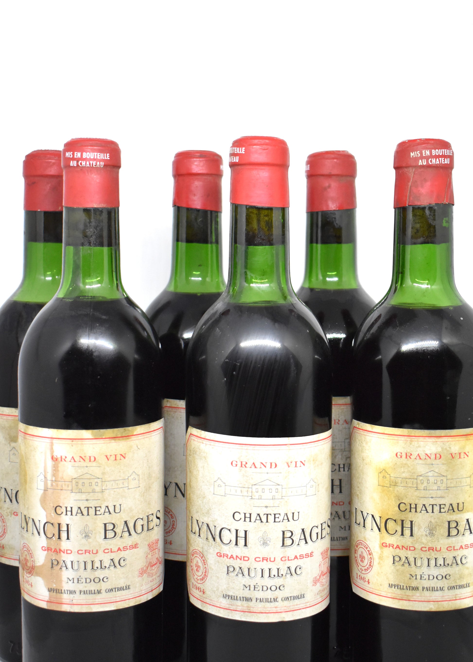Original vintage foil capsule detail buy a bottle of Chateau Lynch Bages 1964