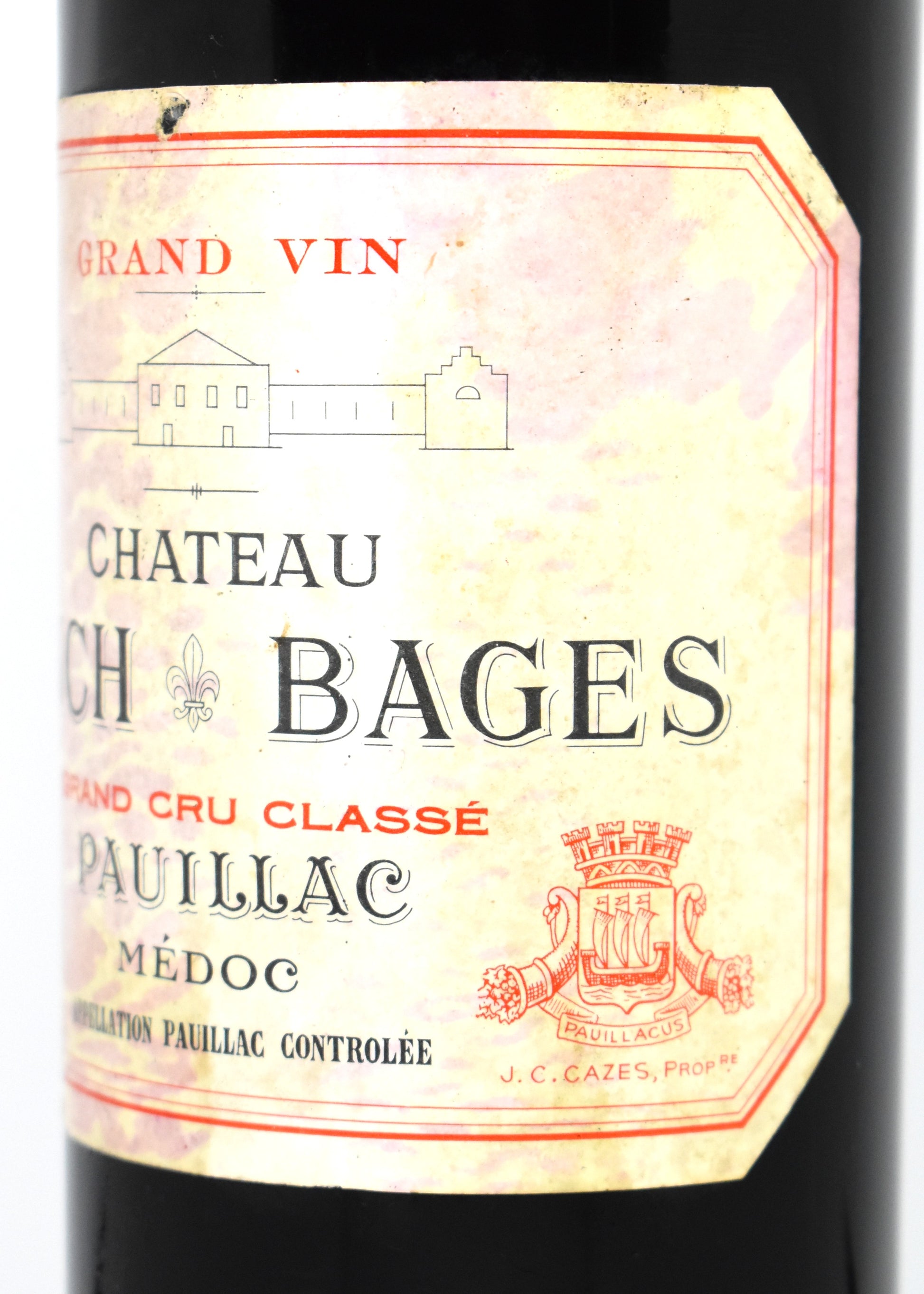 Bouteille de collection niveau mi epaule cave suisse acheter une bouteille de Chateau Lynch Bages 1967