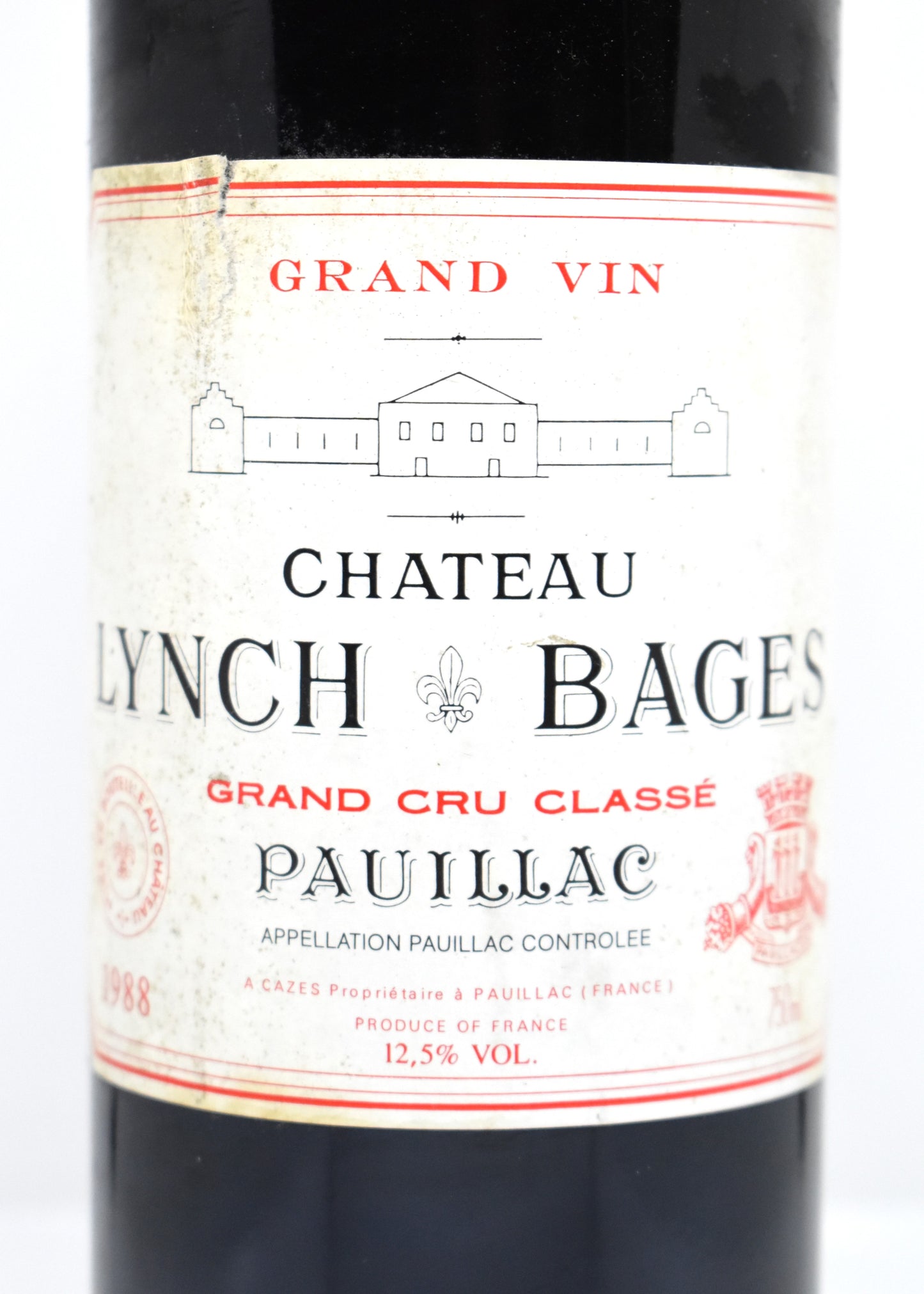 Vin de collection Lynch-Bages 1988 - Flacon rare envoi rapide et soigné en Suisse