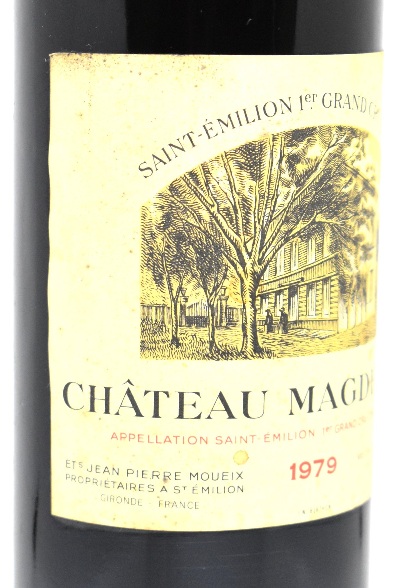 Authentic 1979 vintage Bordeaux wine for sale rare Chateau Magdelaine Saint-Emilion Moueix