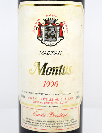 Vin rouge Sud-Ouest 1990 Château Montus achat collection