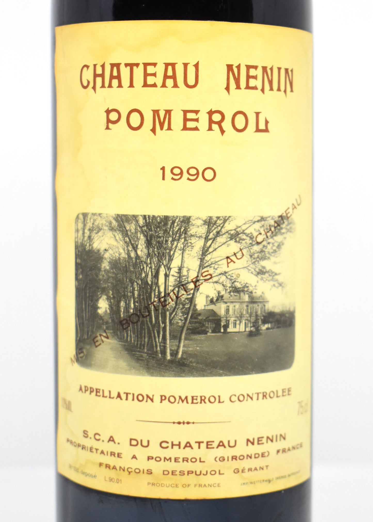 Vin rouge Bordeaux 1990 Pomerol Nenin achat