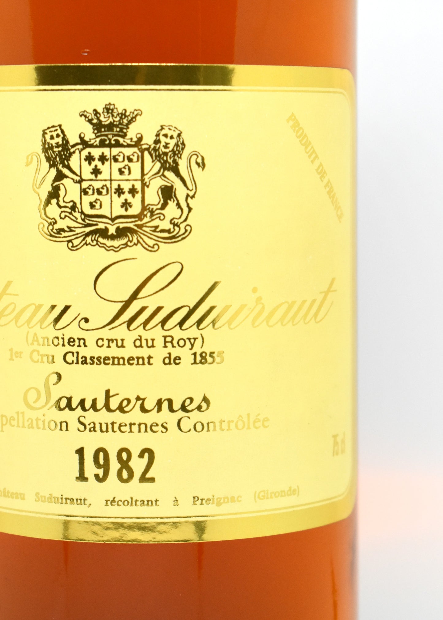 Château Suduiraut 1982 : caractéristiques et cépages.