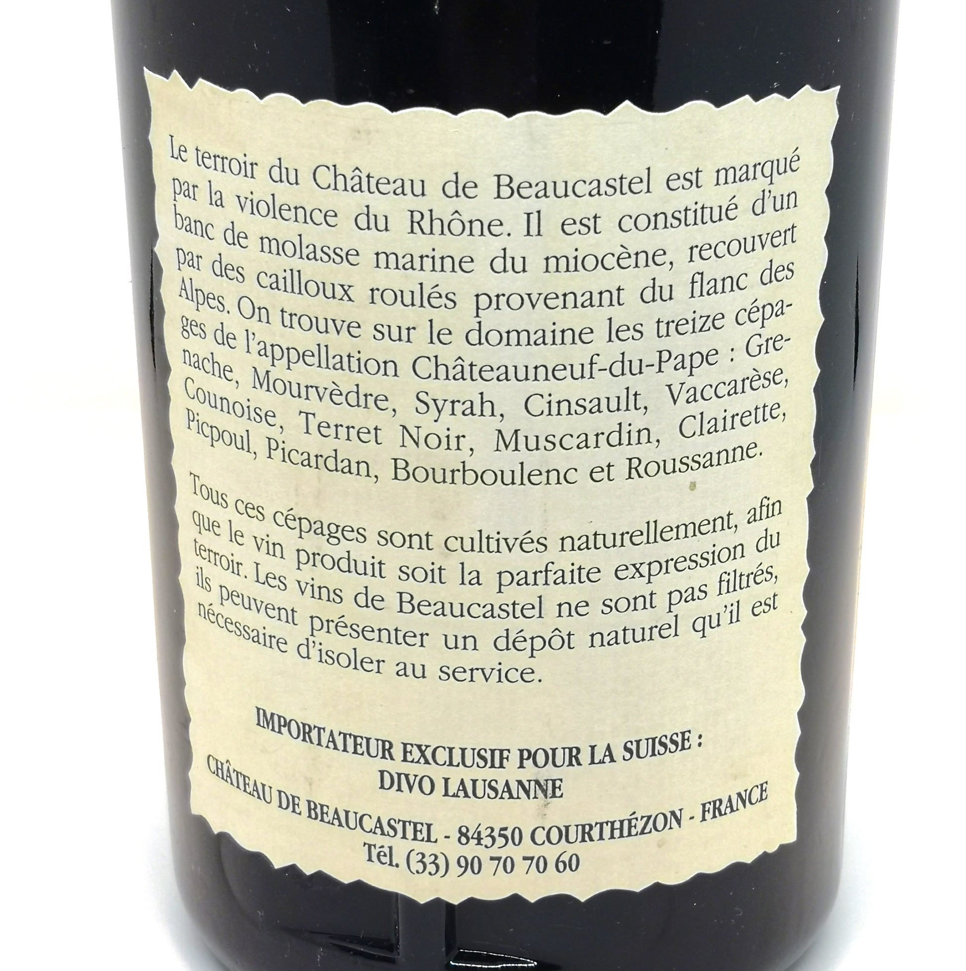Acheter bouteille de Chateauneuf de 1993 - Beaucastel