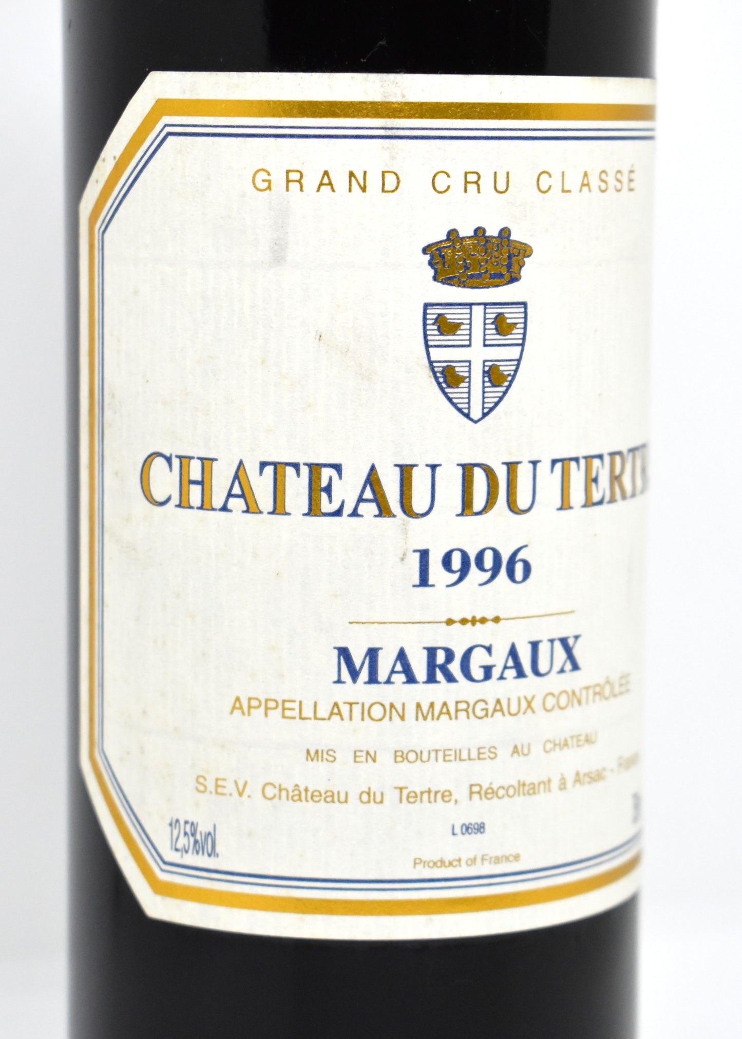 Faire un cadeau de prestige vin de collection Château du Tertre 1996