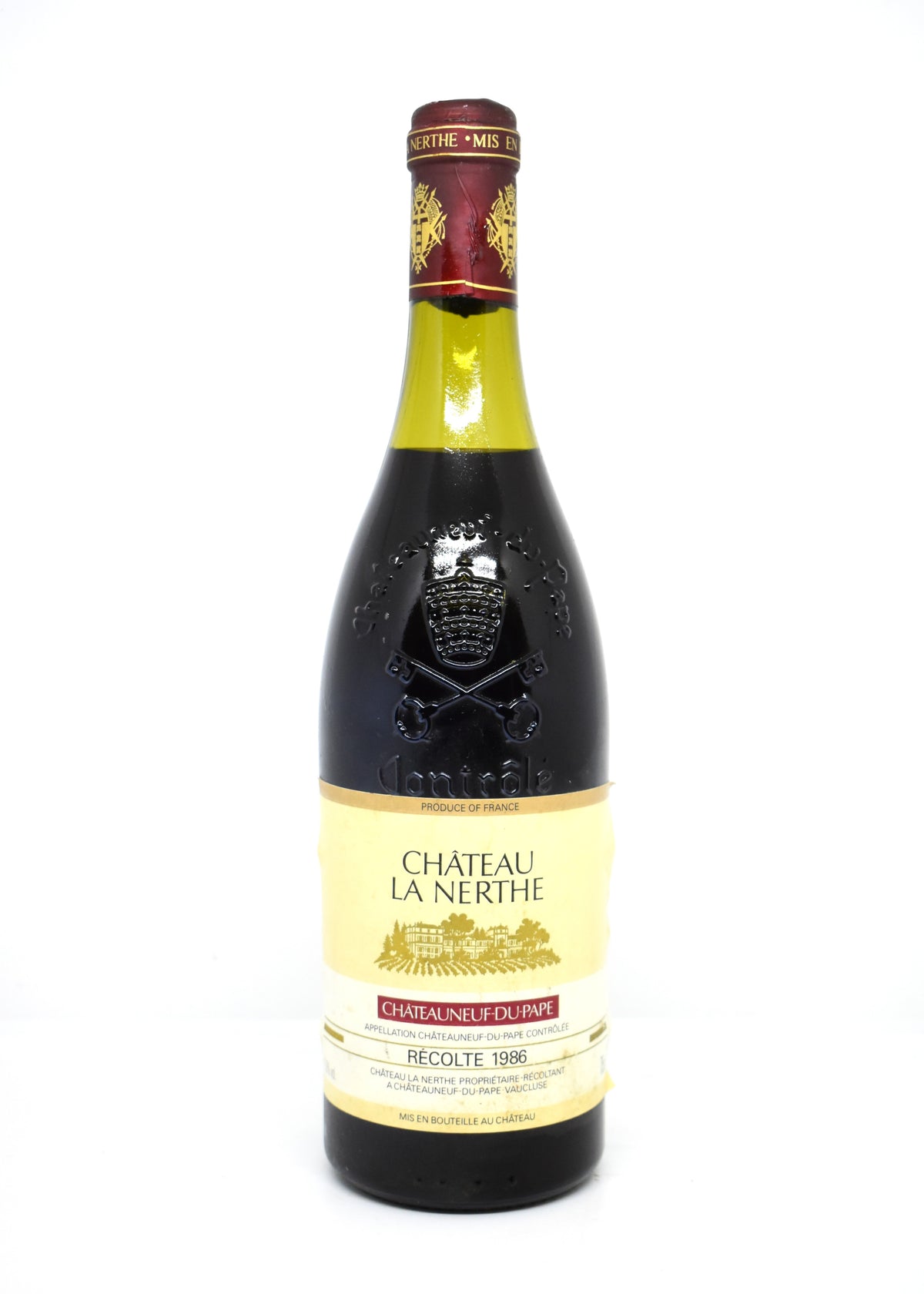 Chateau La Nerthe 1986 Chateauneuf du Pape bottle rare Rhone wine