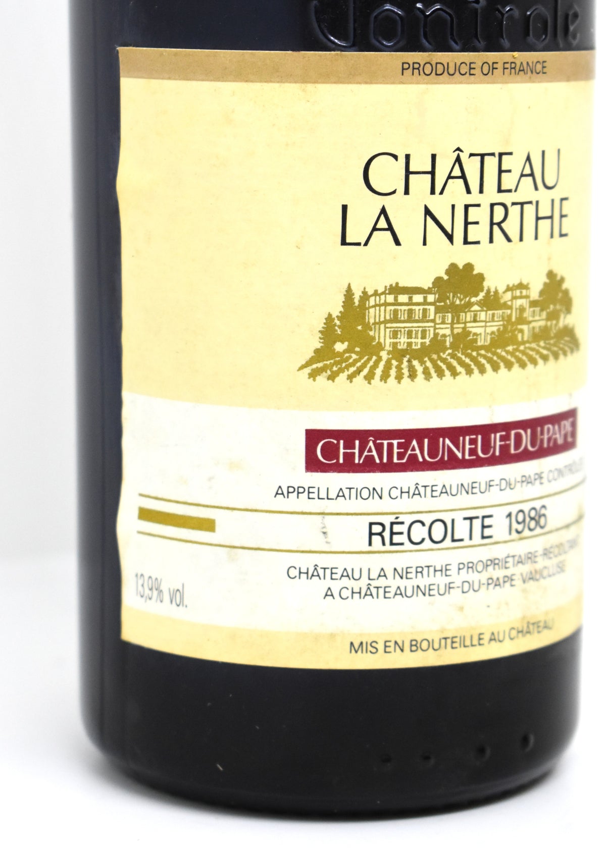 Chateau La Nerthe 1986 tasting notes and food pairings with roast lamb
