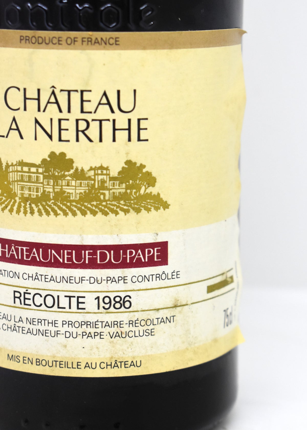 Ideal 1986 birthday gift vintage red wine Chateau La Nerthe Chateauneuf du Pape