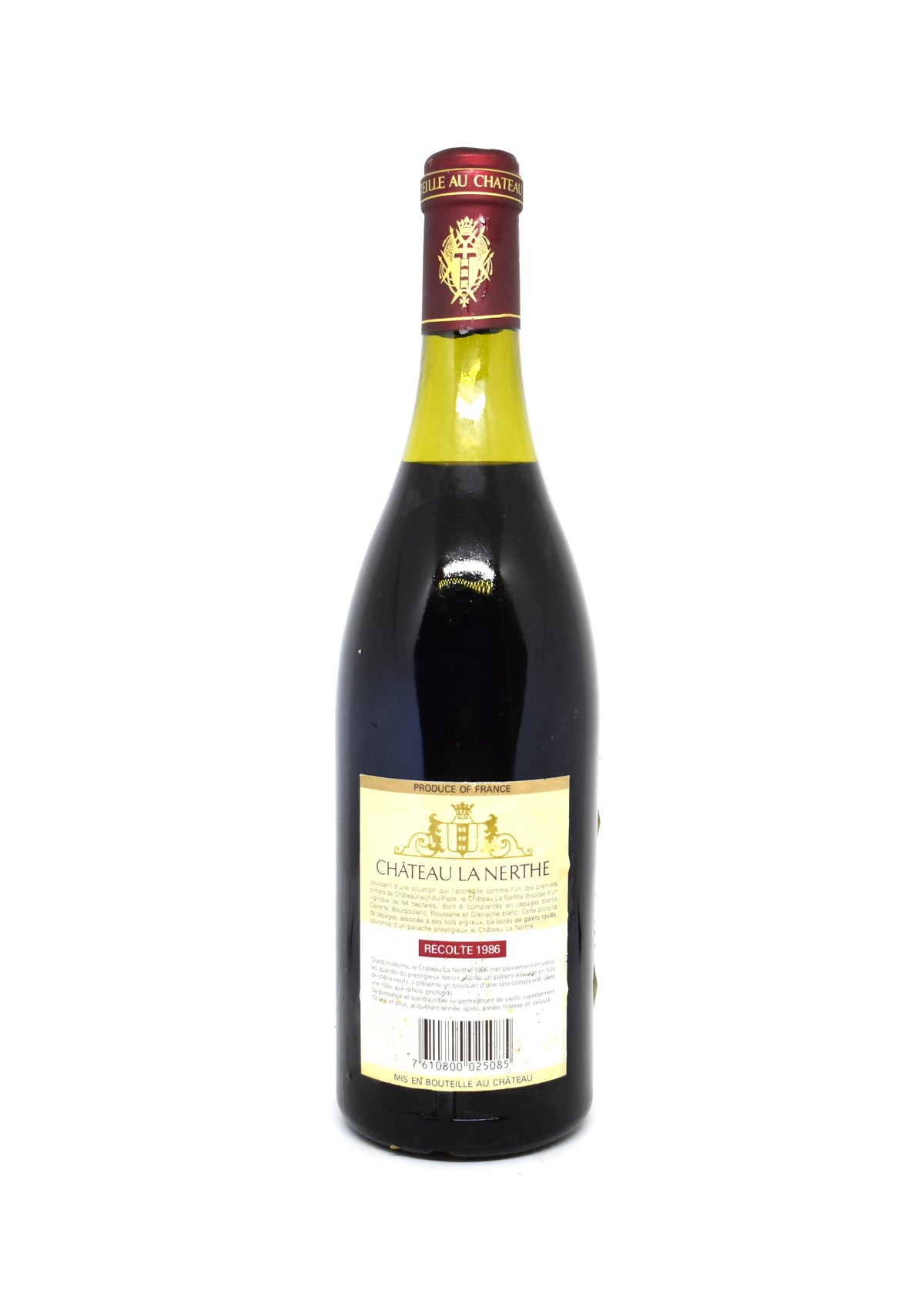 Comment savoir si une bouteille de Chateau La Nerthe 1986 est encore bonne a boire ?
