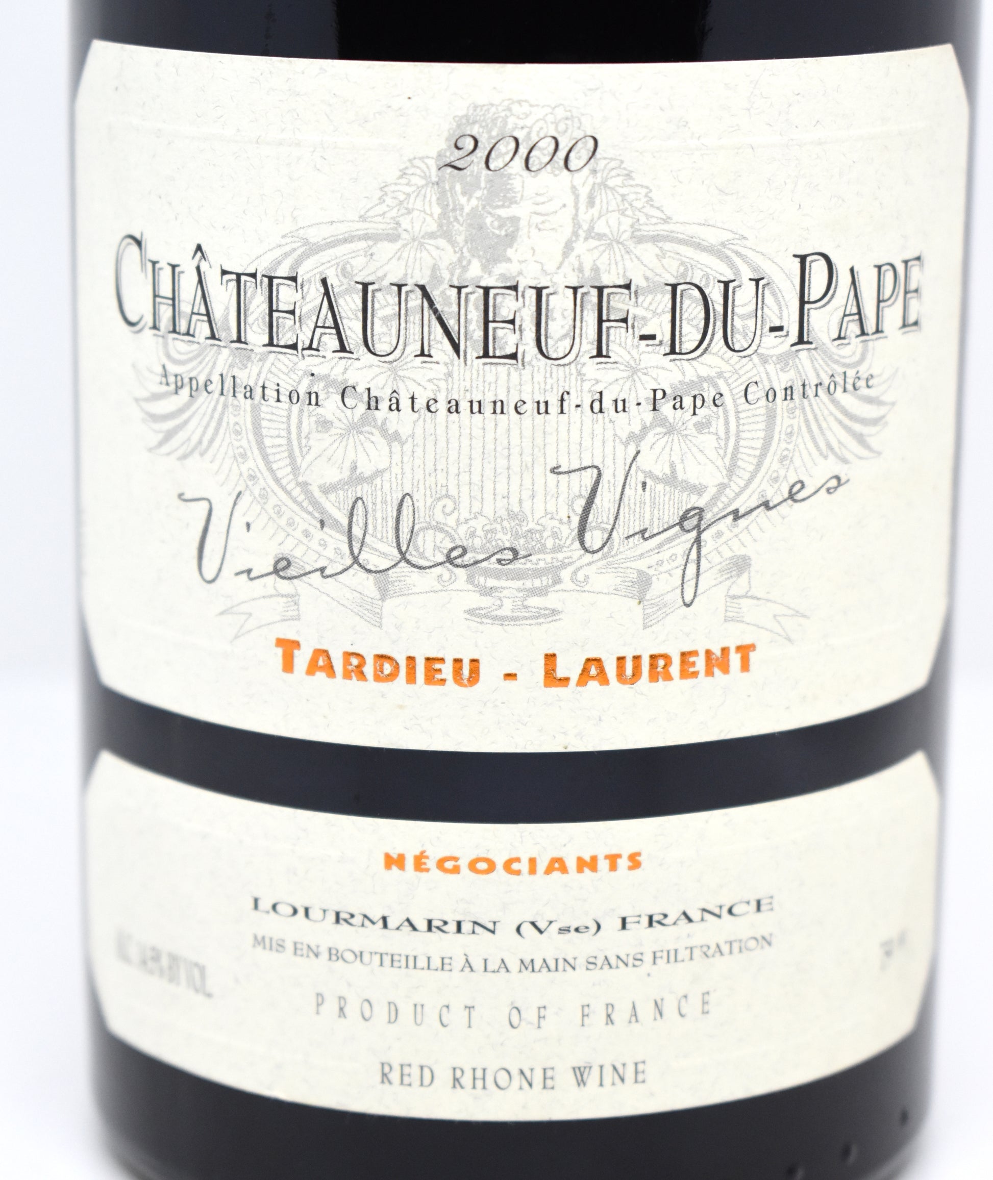 Vin rare Châteauneuf-du-Pape 2000 Tardieu-Laurent