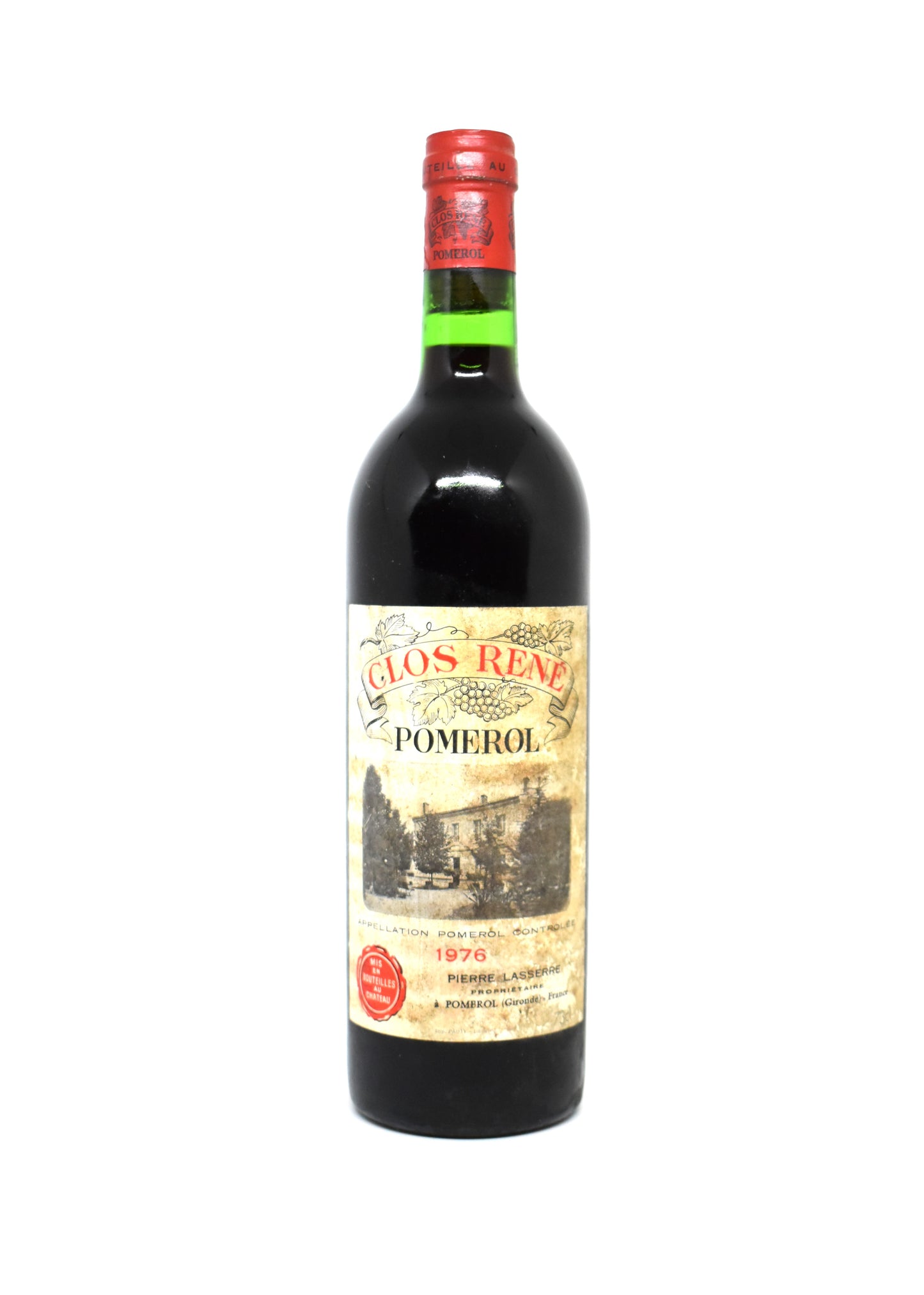 Bouteille Clos René millésime 1976 - Vin rouge de l'appellation Pomerol