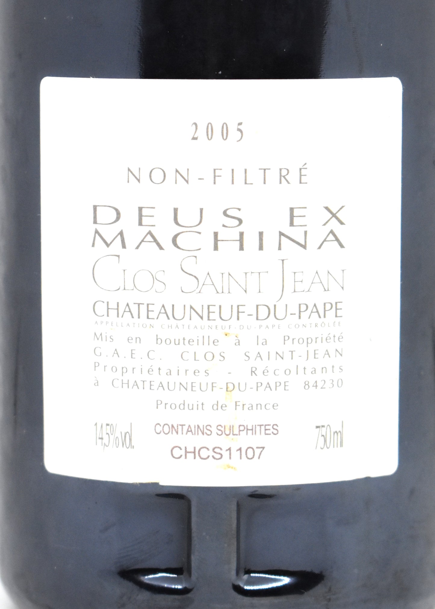 Clos Saint-Jean Deus Ex Machina 2005 au meilleur prix boutique de vin en ligne