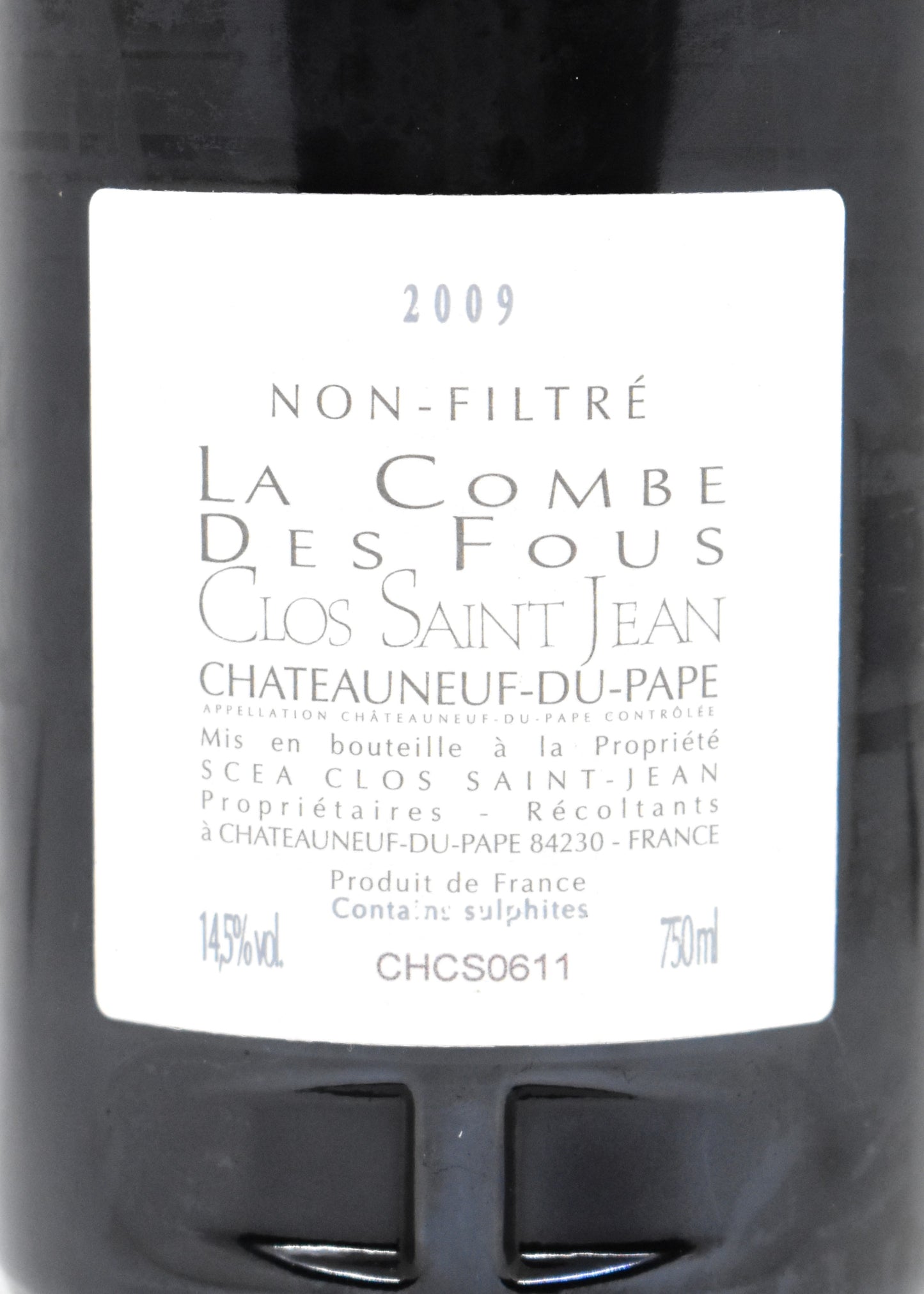 Best 2009 vintage luxury wine gift idea for anniversary Clos Saint Jean La Combe des Fous