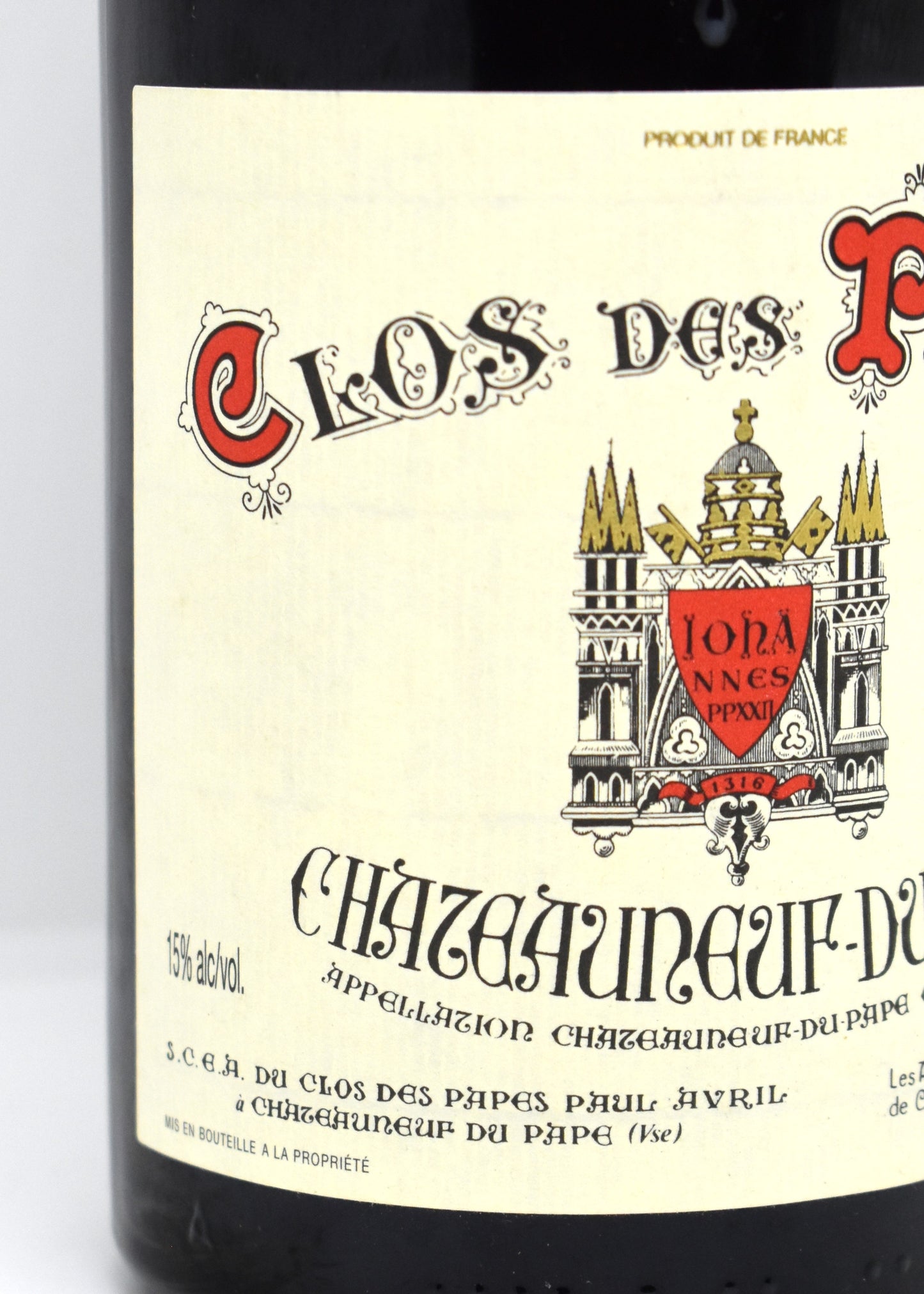 Authentic 100 points Parker 2007 Clos des Papes Paul Avril Chateauneuf-du-Pape for sale