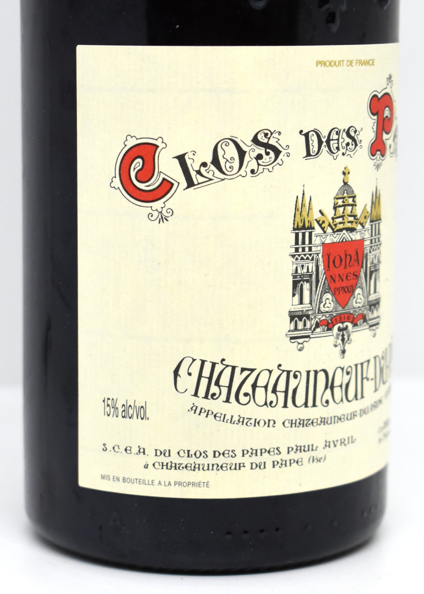 Déguster un grand cru mûr du Rhône 2007 acheter Clos des Papes Paul Avril
