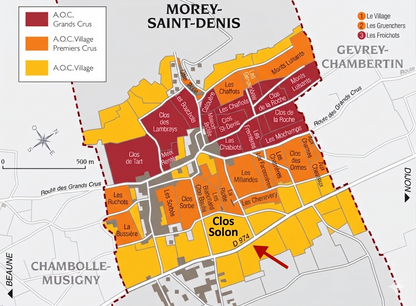 Clos Solon Map Carte morey saint denis