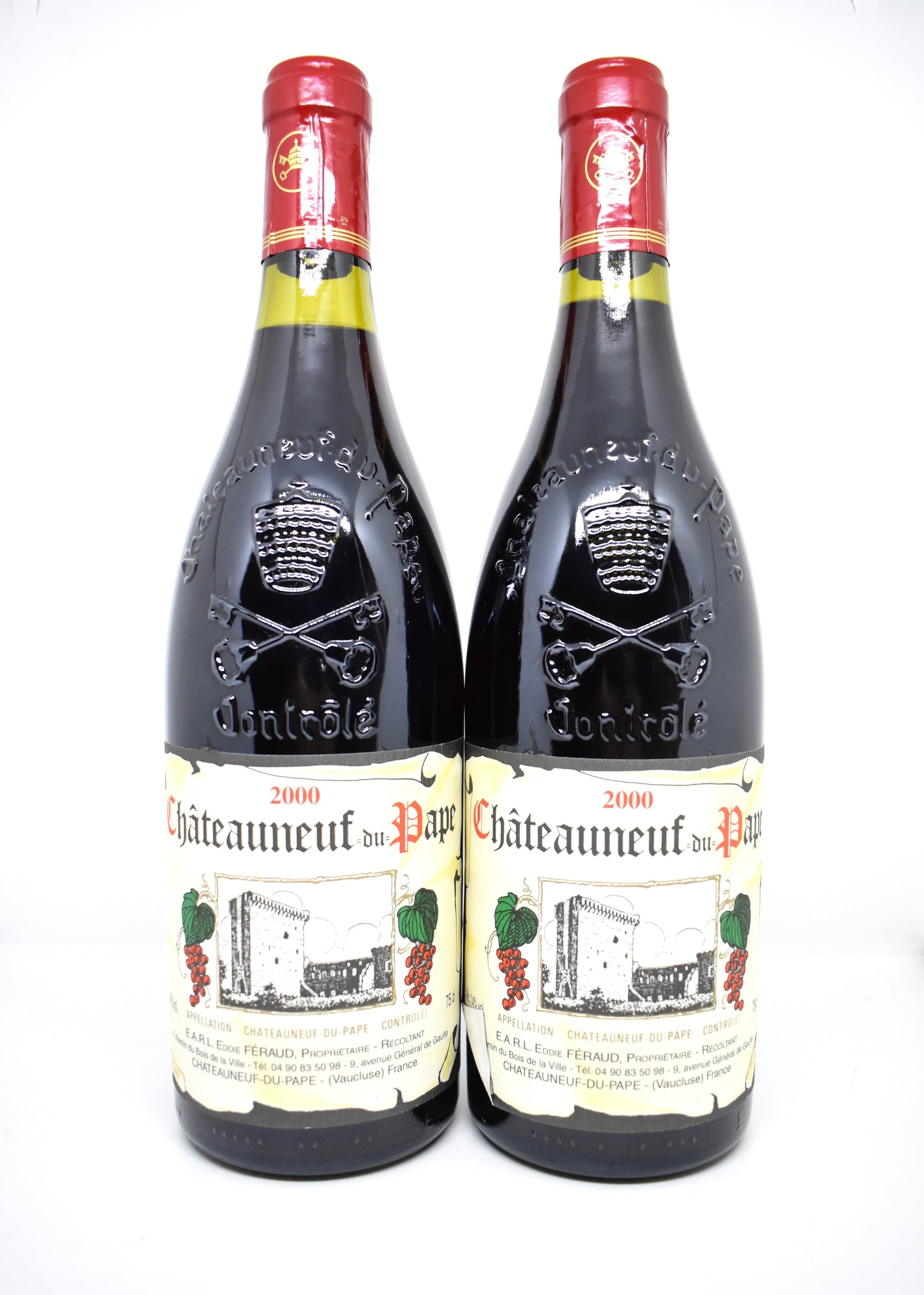 Best value mature Southern Rhône fine wine buy a bottle of Châteauneuf du Pape 2000 Eddie Féraud