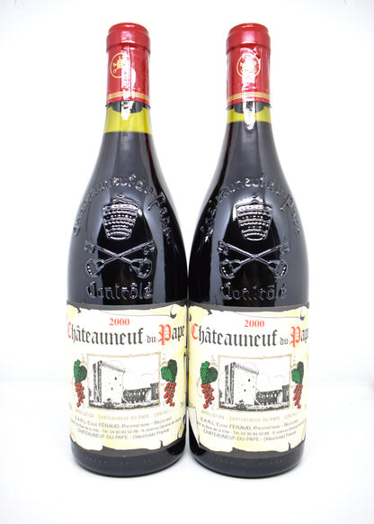 Best value mature Southern Rhône fine wine buy a bottle of Châteauneuf du Pape 2000 Eddie Féraud