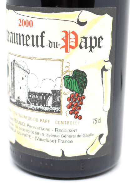 Flacon rare rapport prix plaisir vin mature Rhône sud acheter une bouteille de Châteauneuf du Pape 2000 Eddie Féraud