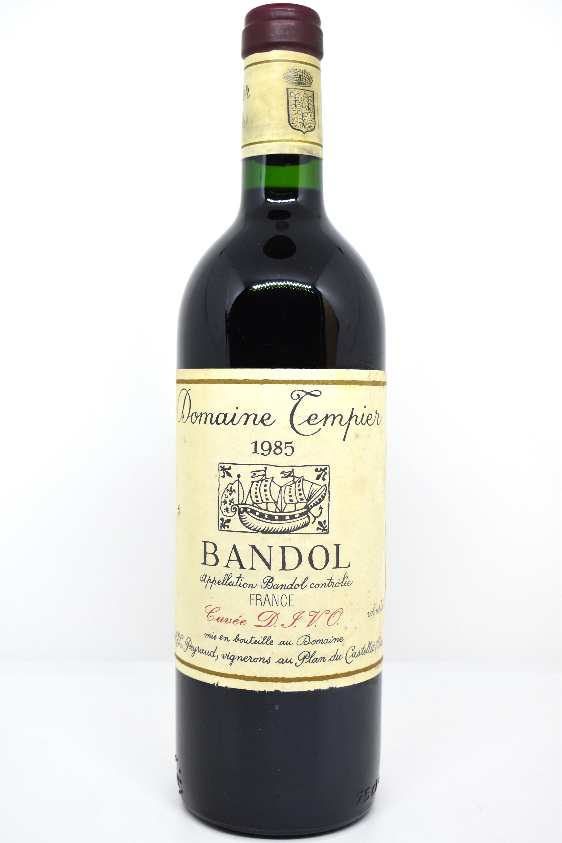 Bouteille Domaine Tempier Bandol Rouge Cuvée DJVO 1985 vieux vin