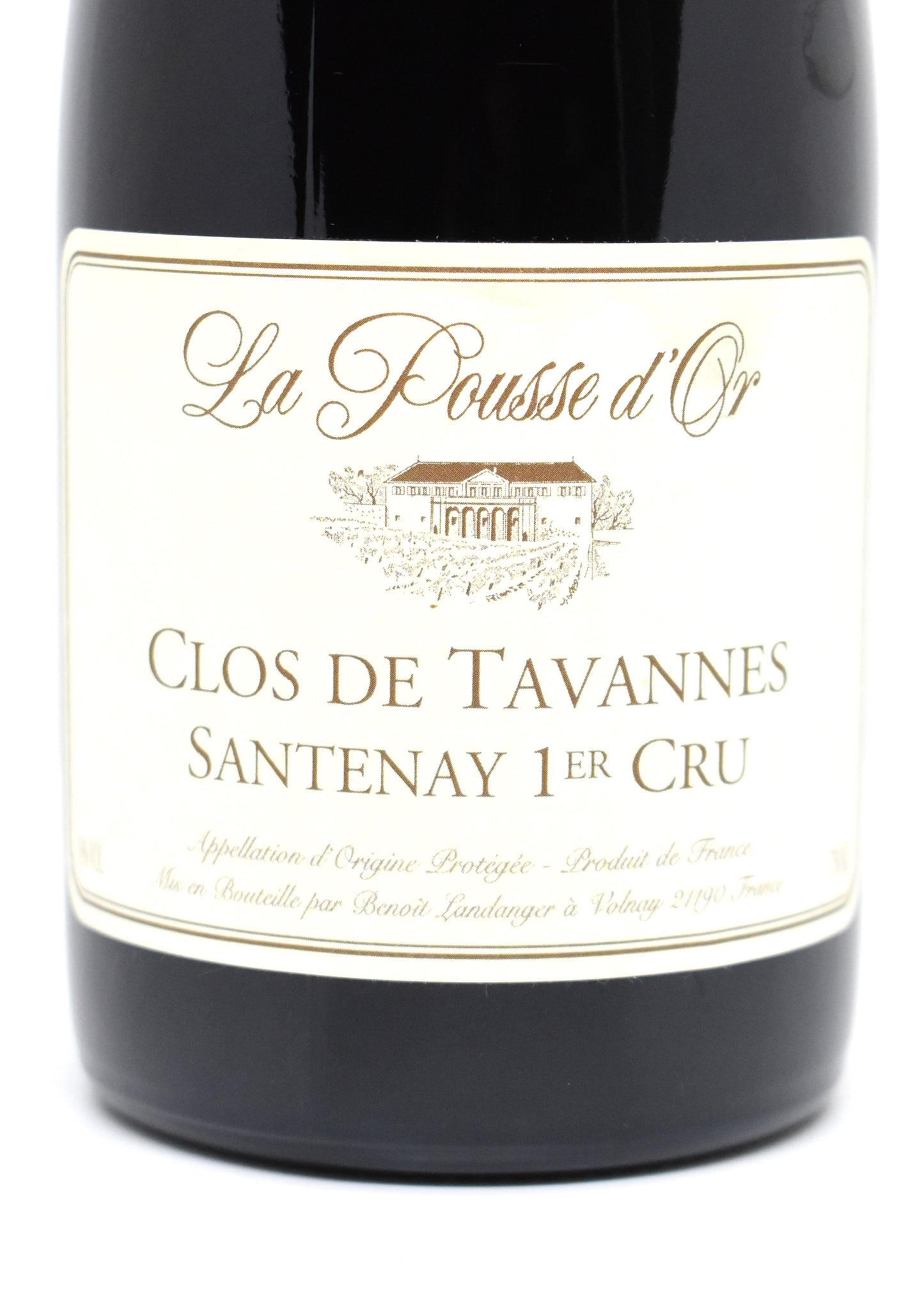 Étiquette vin Santenay Clos de Tavannes 2017 La Pousse d'Or Pinot Noir collection