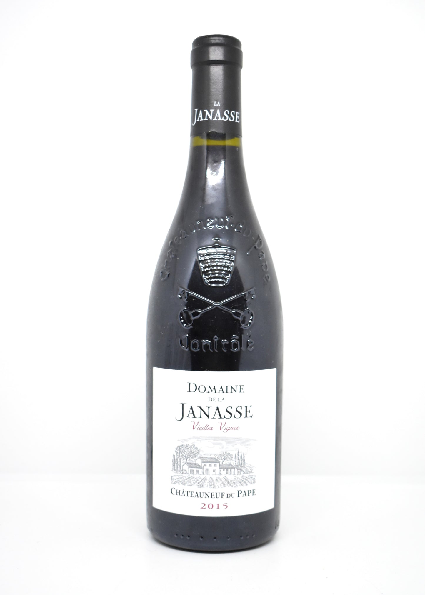 Flacon rare de collection Rhône sud Domaine de la Janasse Vieilles Vignes 2015 provenance cave suisse