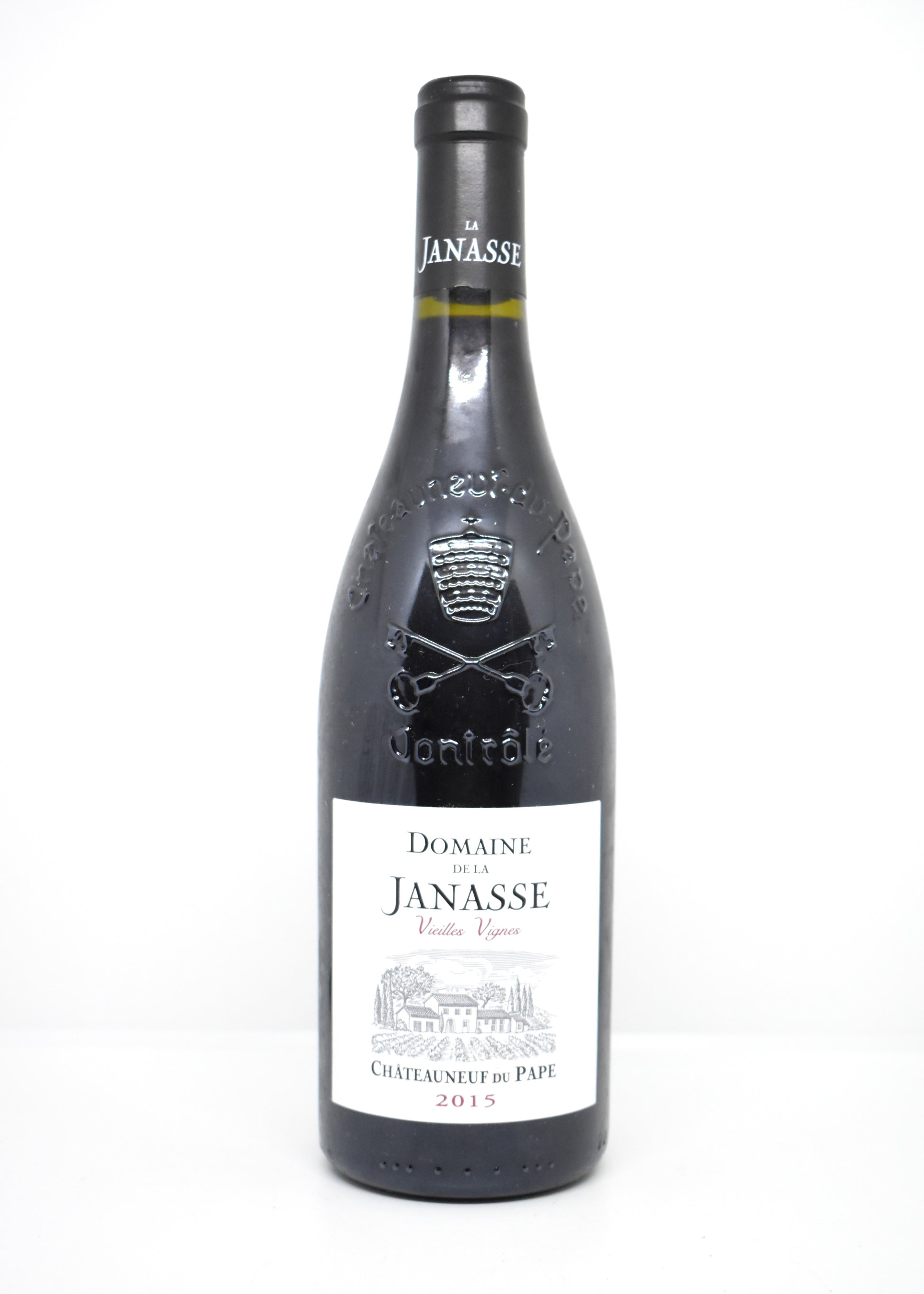 Flacon rare de collection Rhône sud Domaine de la Janasse Vieilles Vignes 2015 provenance cave suisse