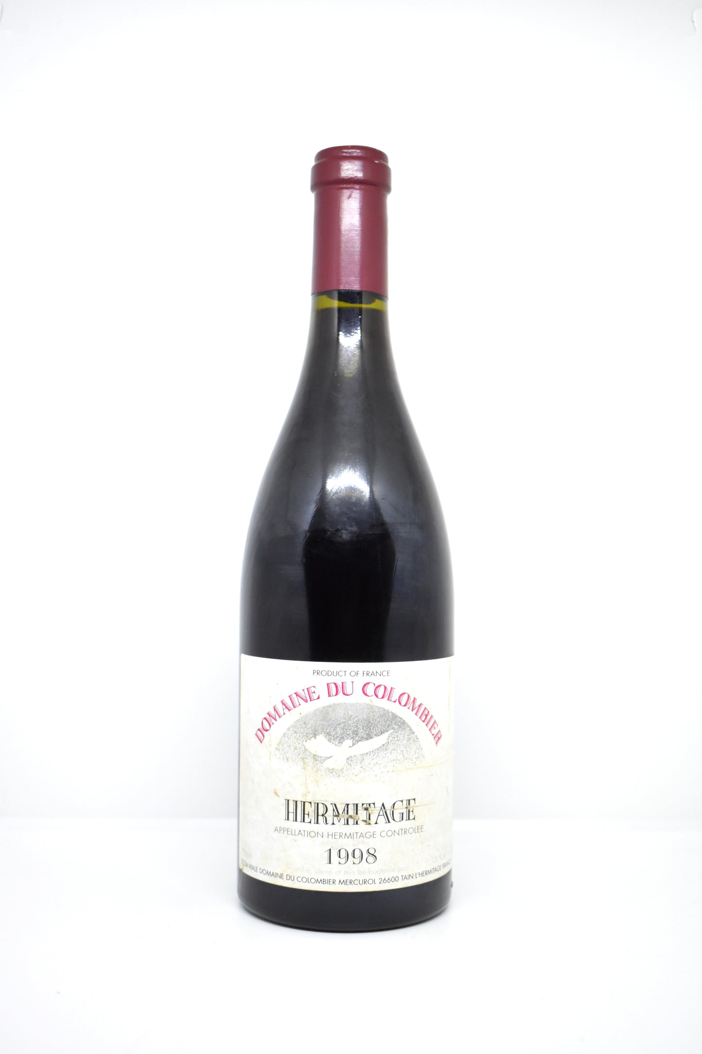 Hermitage Colombier 1998 - Preuve d'authenticité de l'étiquette et du niveau
