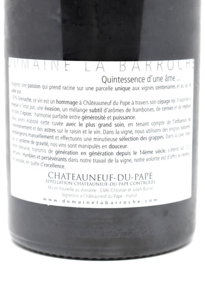 Best 2005 vintage luxury wine gift idea for anniversary Domaine la Barroche Pure