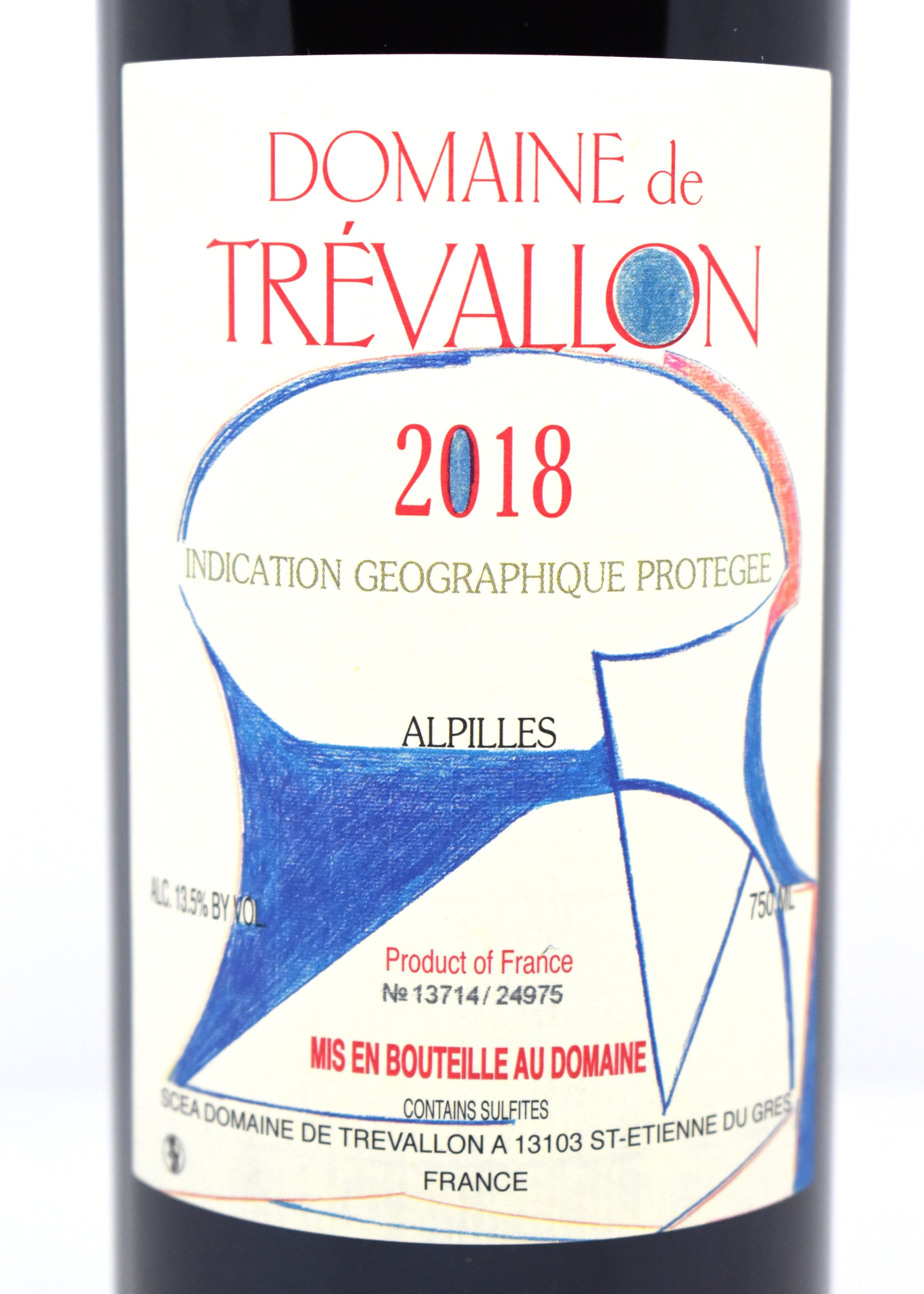 Domaine de Trévallon 2018 vin rouge à acheter