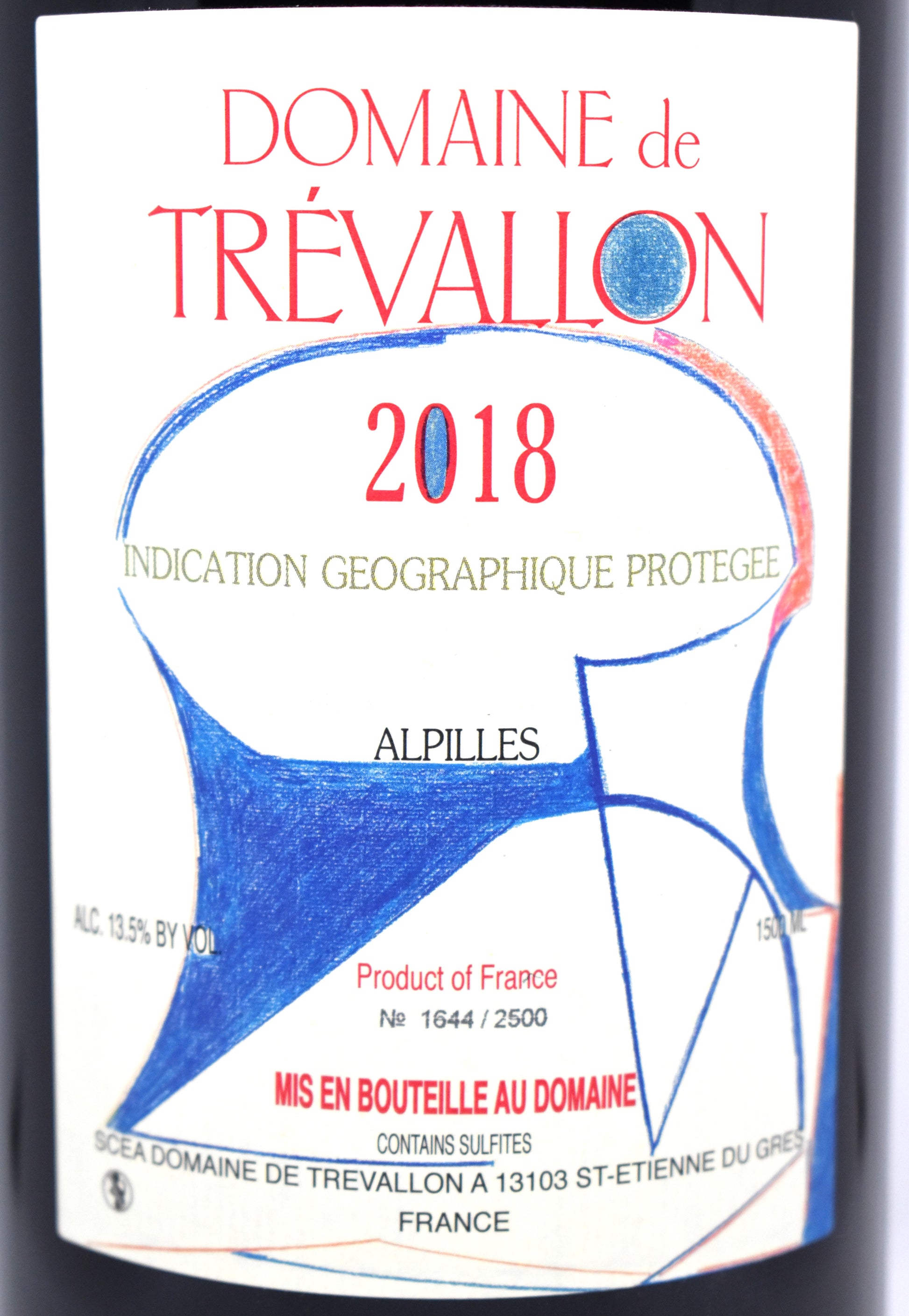 Magnum Domaine de Trévallon 2018 vin rare