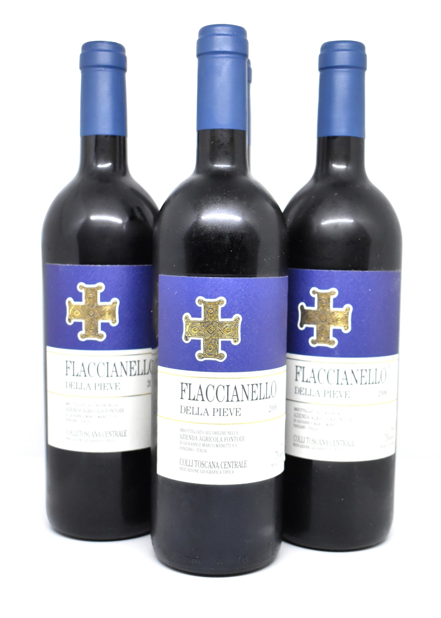 Gros plan etiquette d origine Fontodi Toscana IGT acheter une bouteille de Flaccianello della Pieve 2006
