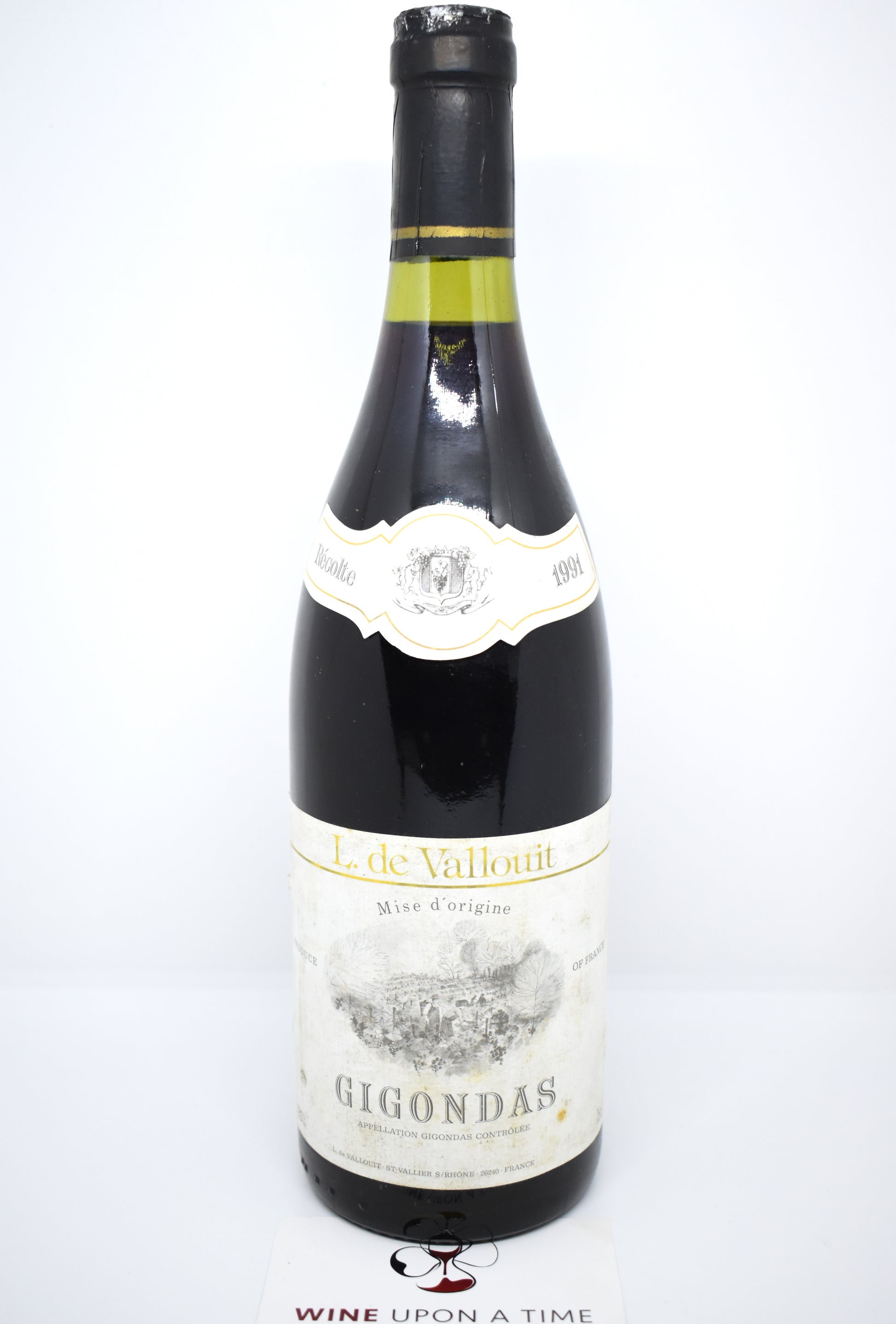 Bouteille de Gigondas 1991 Vallouit pour cave de passionnés