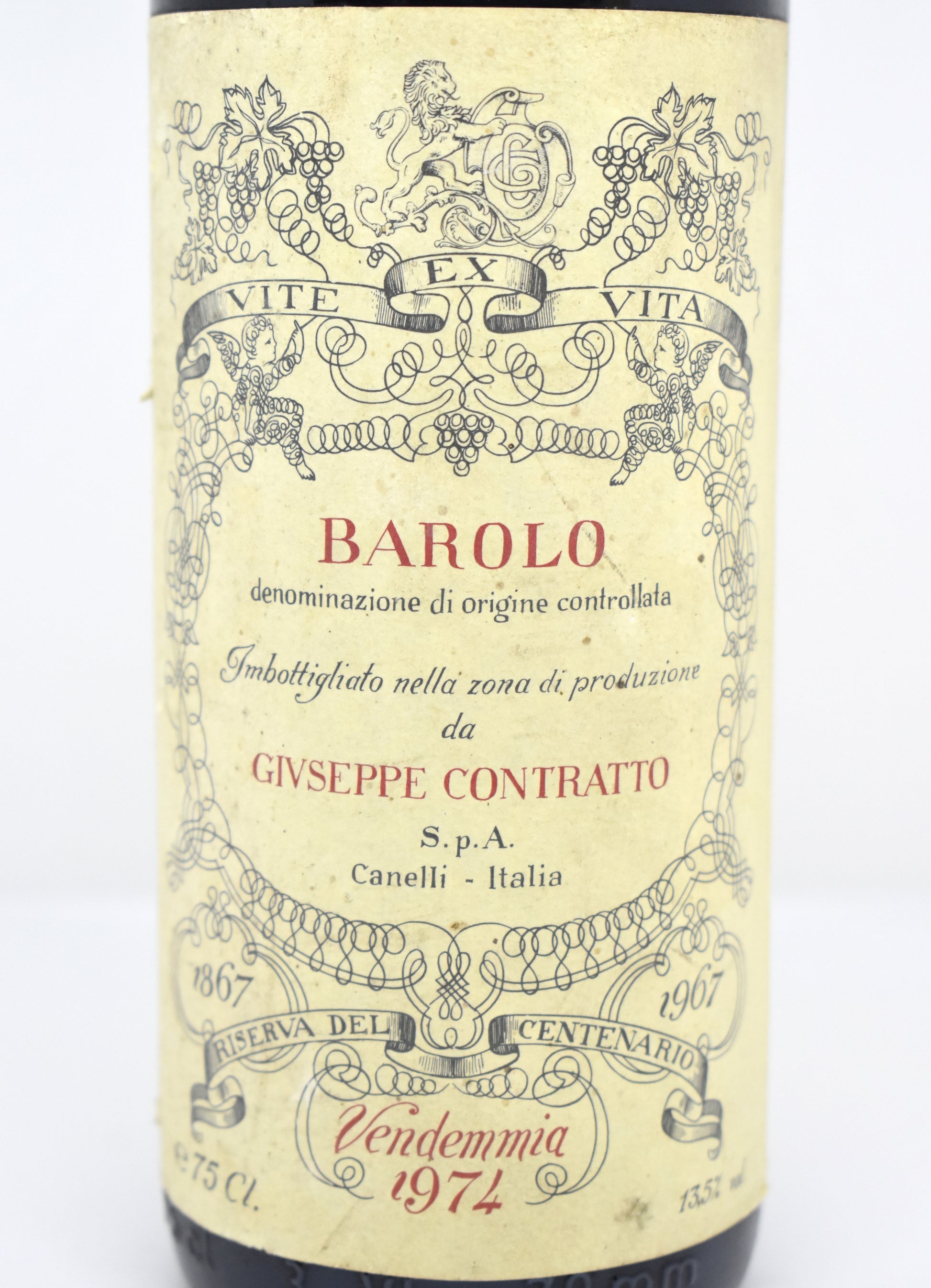 Offrir Barolo 1974 Contratto Riserva del Centenario cadeau