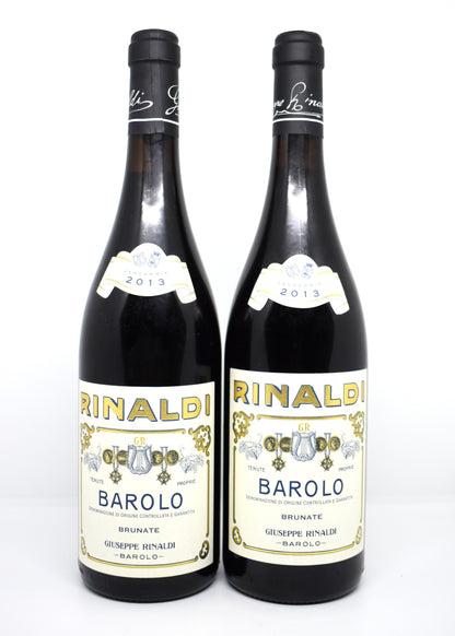 Original label view Giuseppe Rinaldi Barolo Brunate 2013 authenticated wine