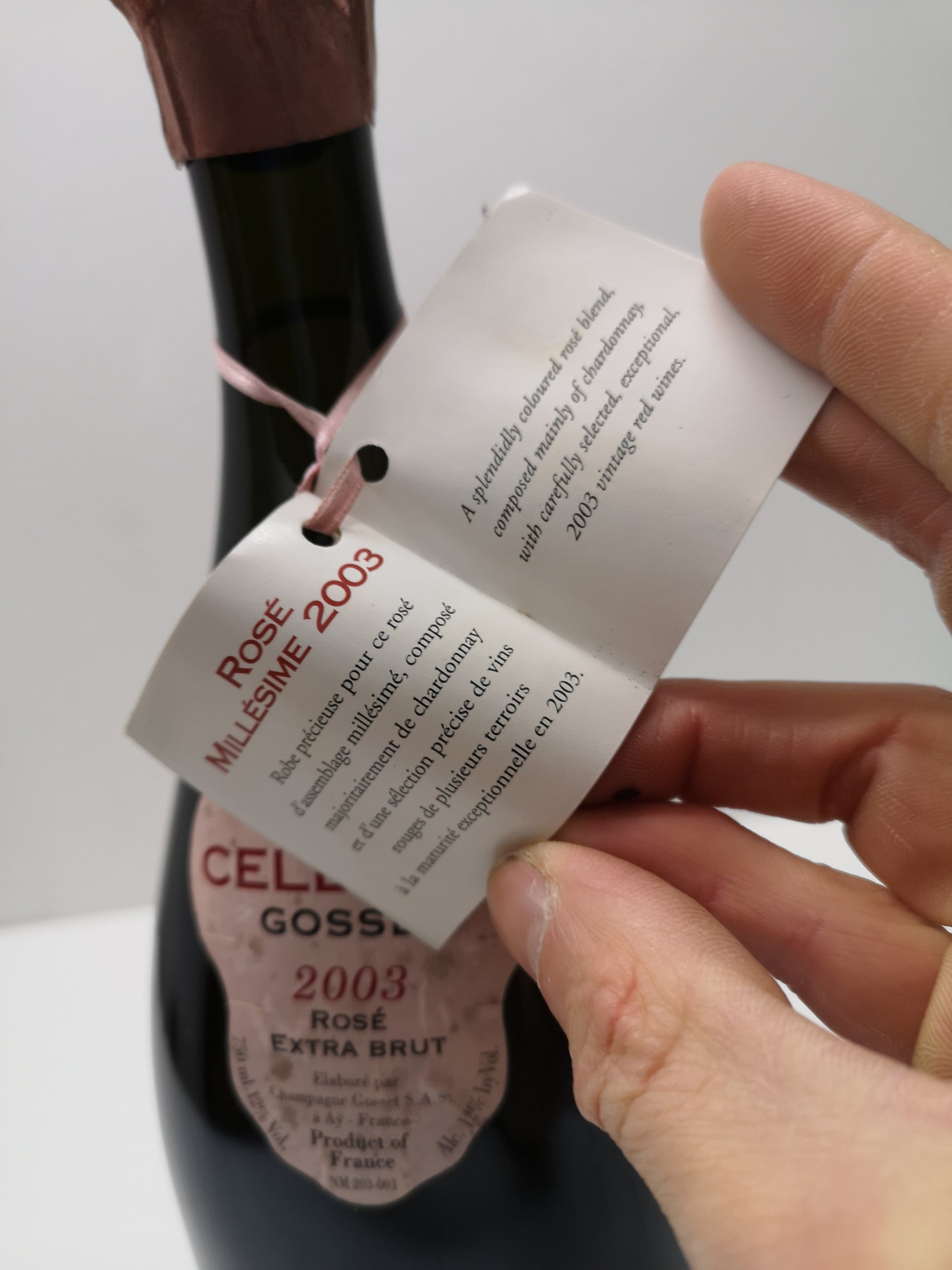 Commander Champagne Gosset Rosé 2003