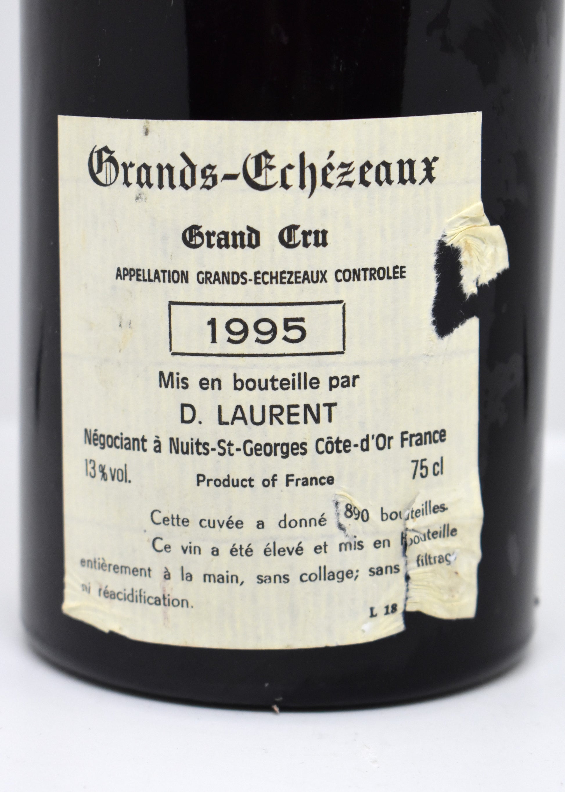 Offrir une grande Bouteille de Bourgogne de 1995 - Grand Echezeaux