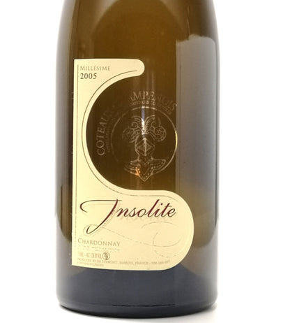 Vin Insolite Chardonnay 2005 rare - Champagne sans bulle Blanc