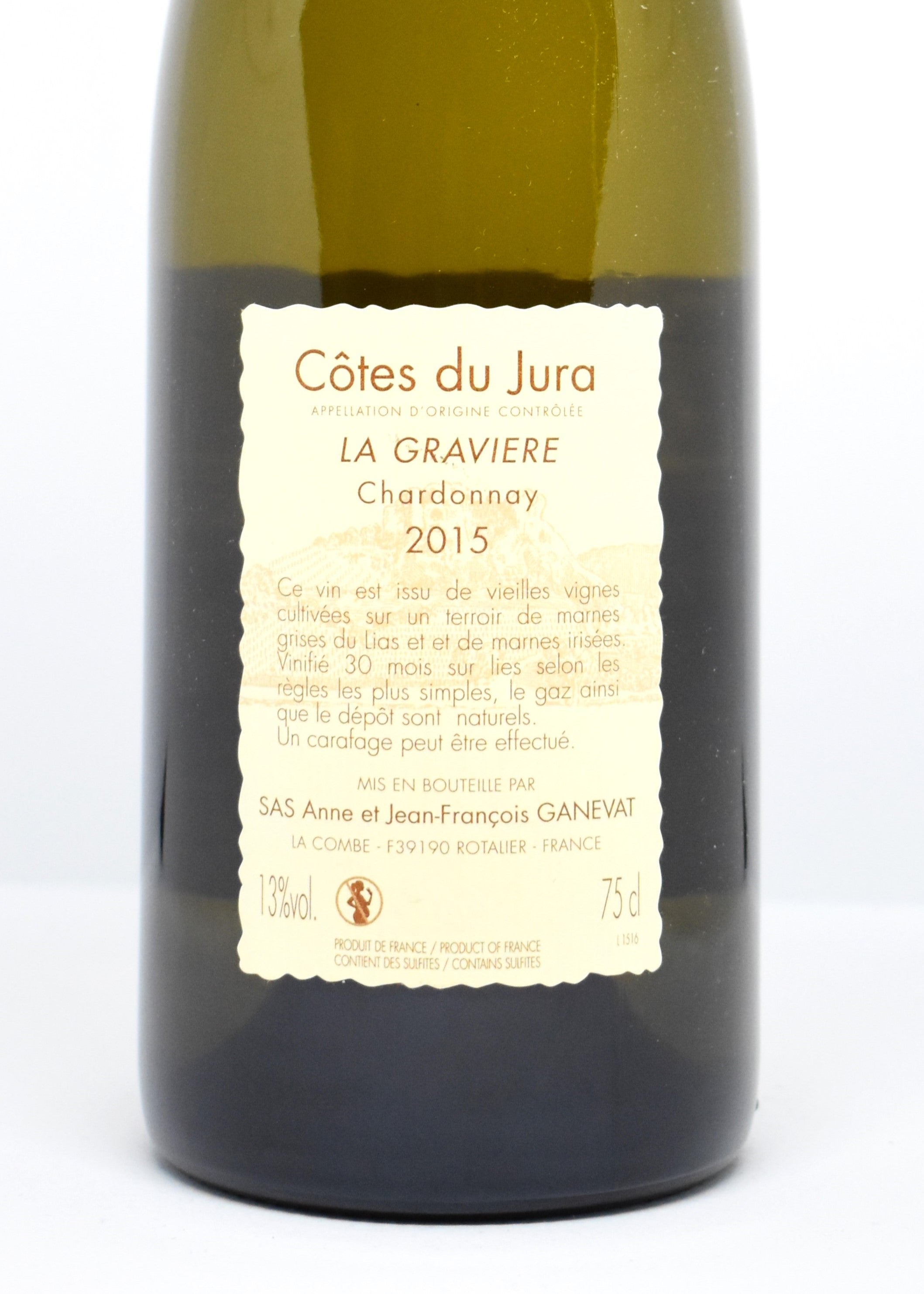 Jean-François Ganevat Chardonnay - The gravel pit 2015 - Côtes du