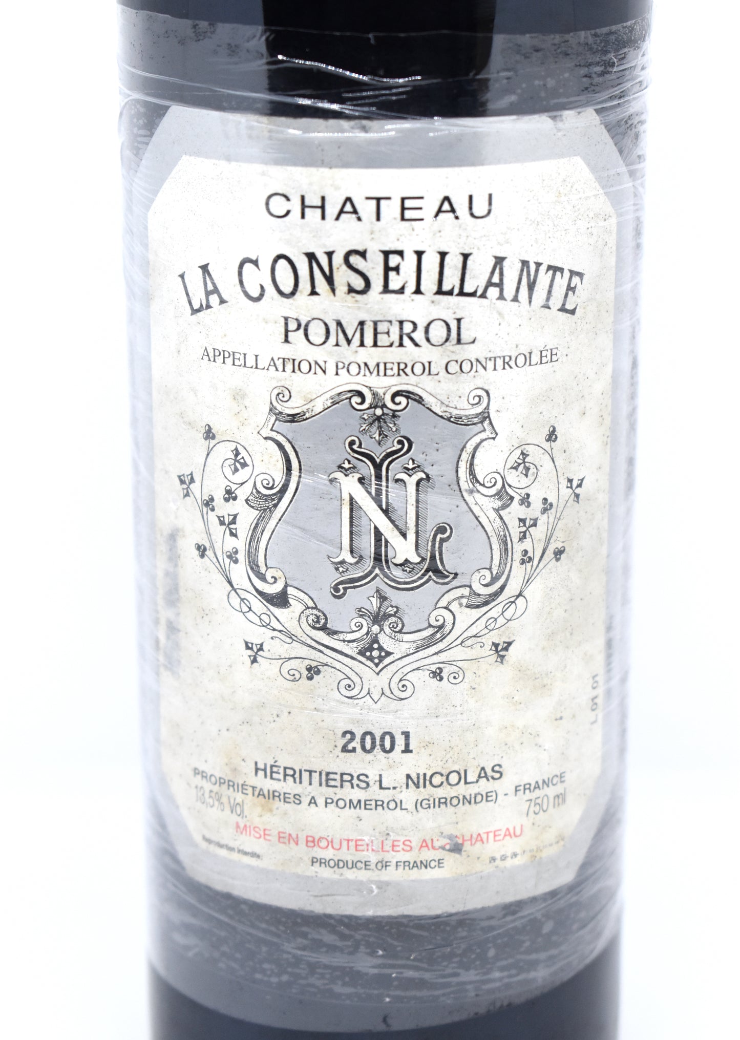 Étiquette Château La Conseillante 2001 Bordeaux Grand Vin